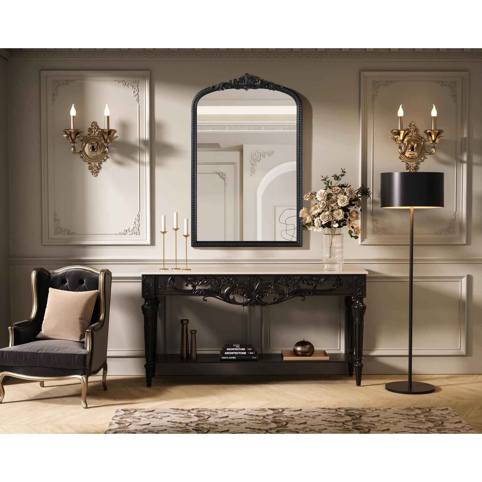 Naomi 42 Inch Decorative Mirror by Elegant Decor