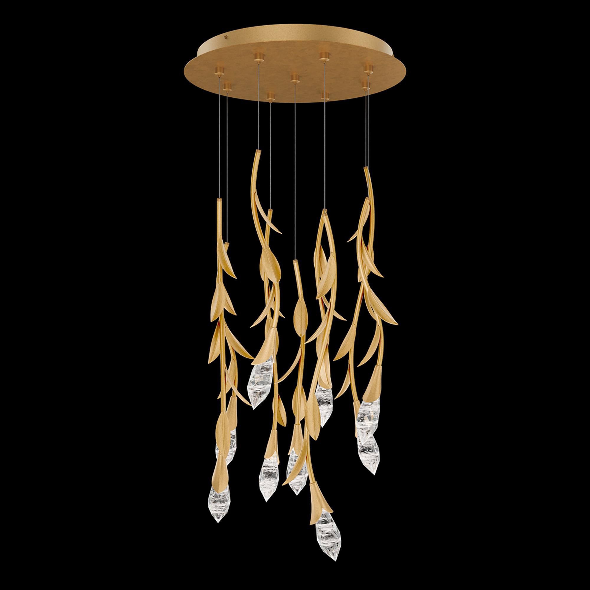 Shown in French Gold finish and Optic Haze crystal