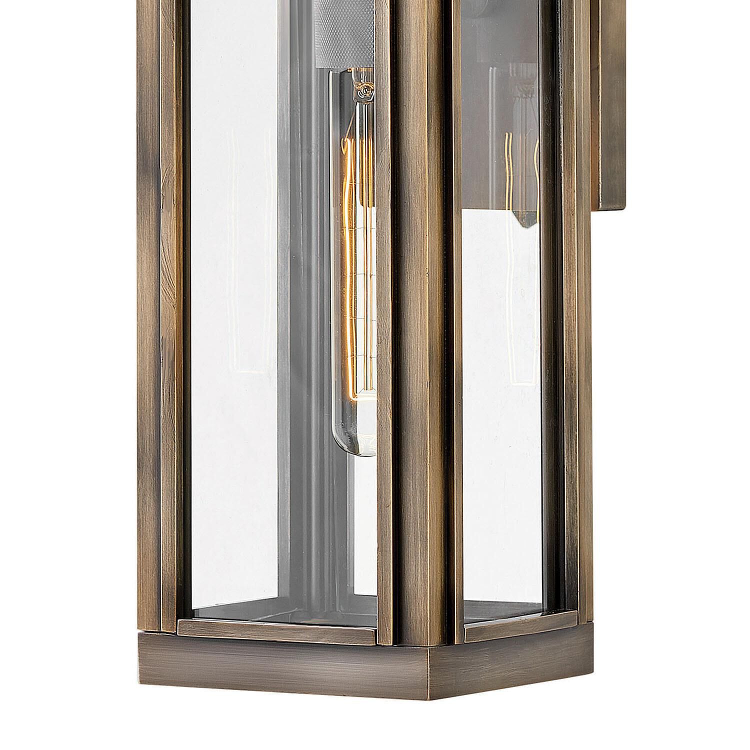 Shown in Burnished Bronze finish and Clear glass