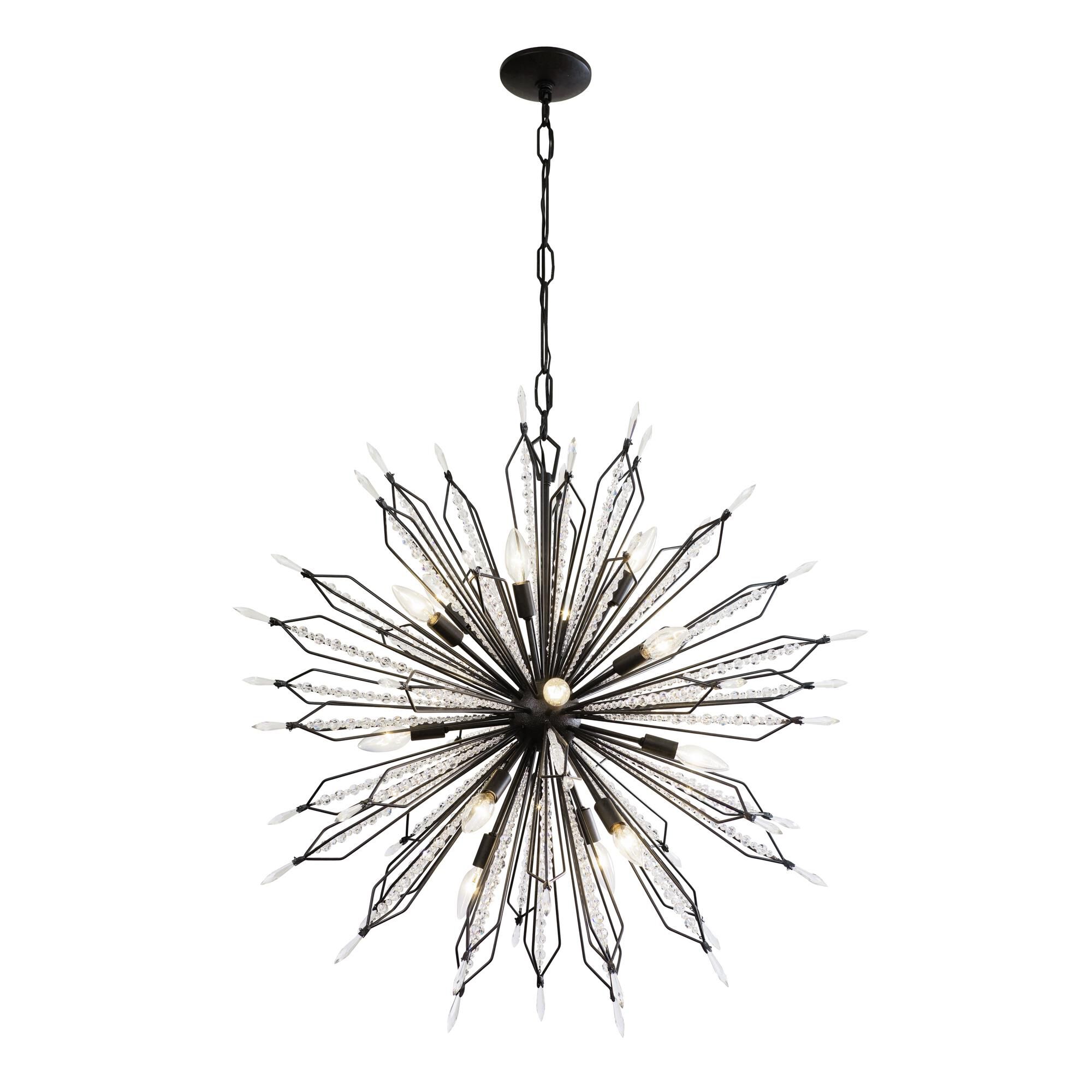 Shown in Carbon finish and Premium - Clear crystal