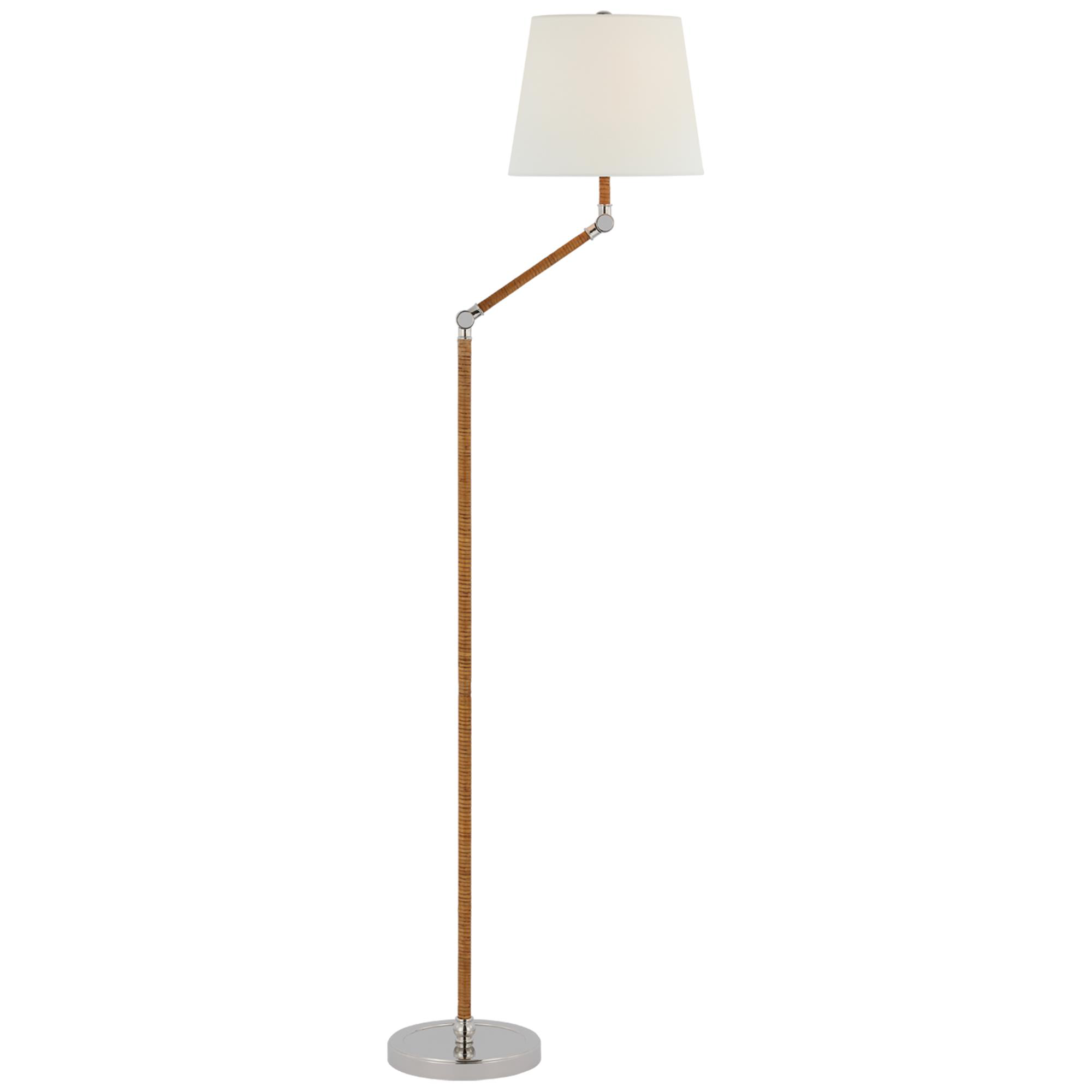 Shown in Polished Nickel and Natural Rattan finish