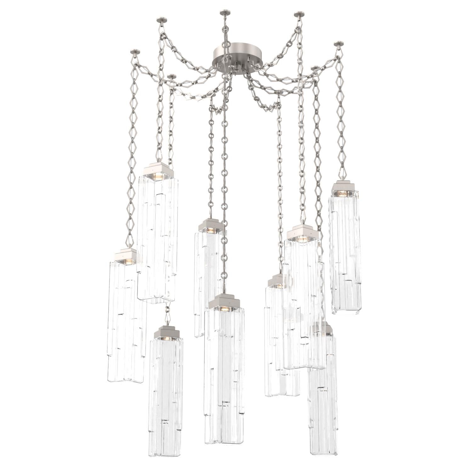 Shown in Beige Silver finish and Clear glass