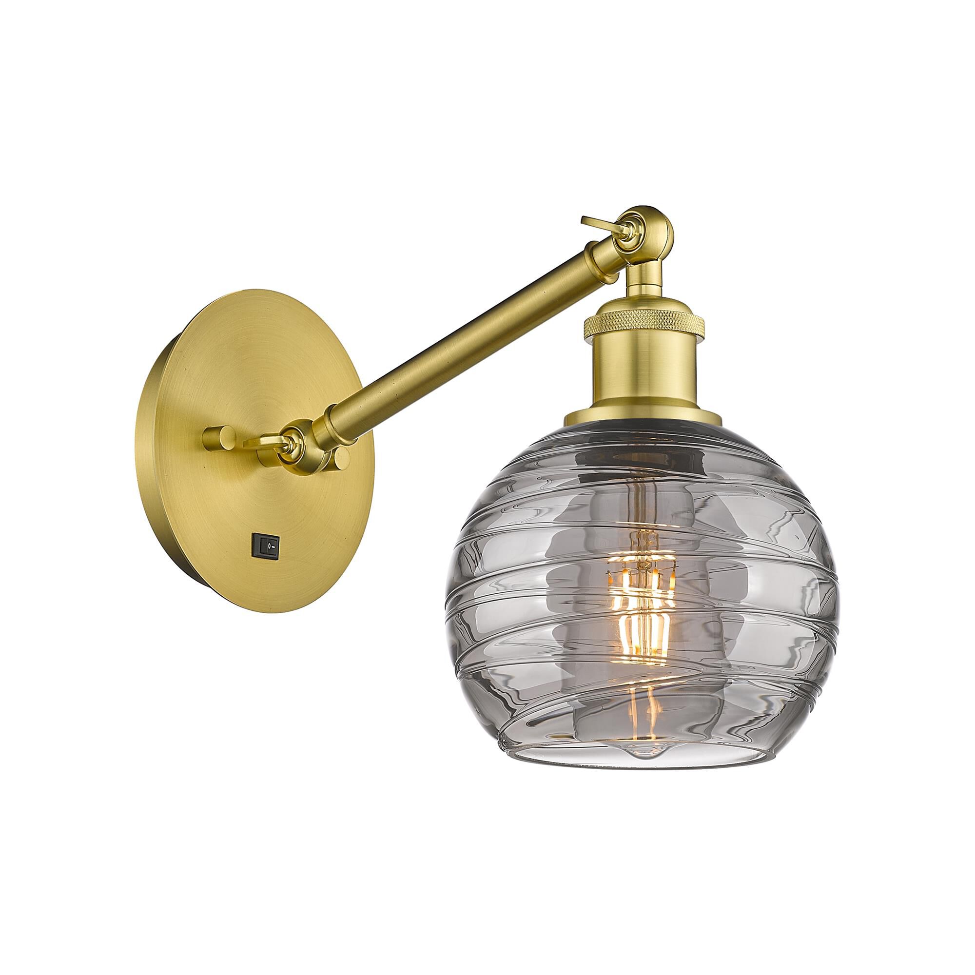Bruno Marashlian Athens Deco Swirl 6 Inch Wall Swing Lamp by Innovations Lighting