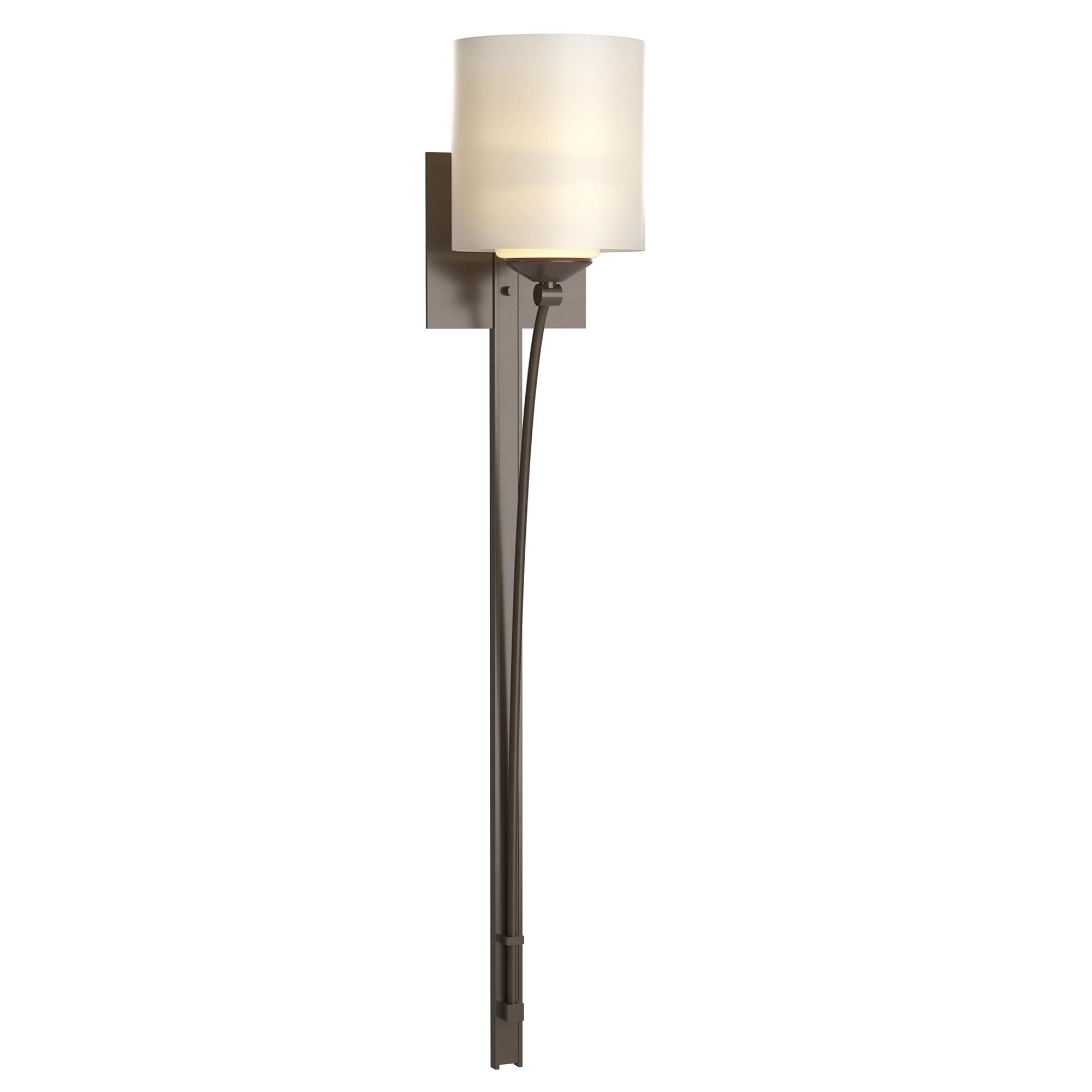 Shown in Bronze finish and Opal  glass