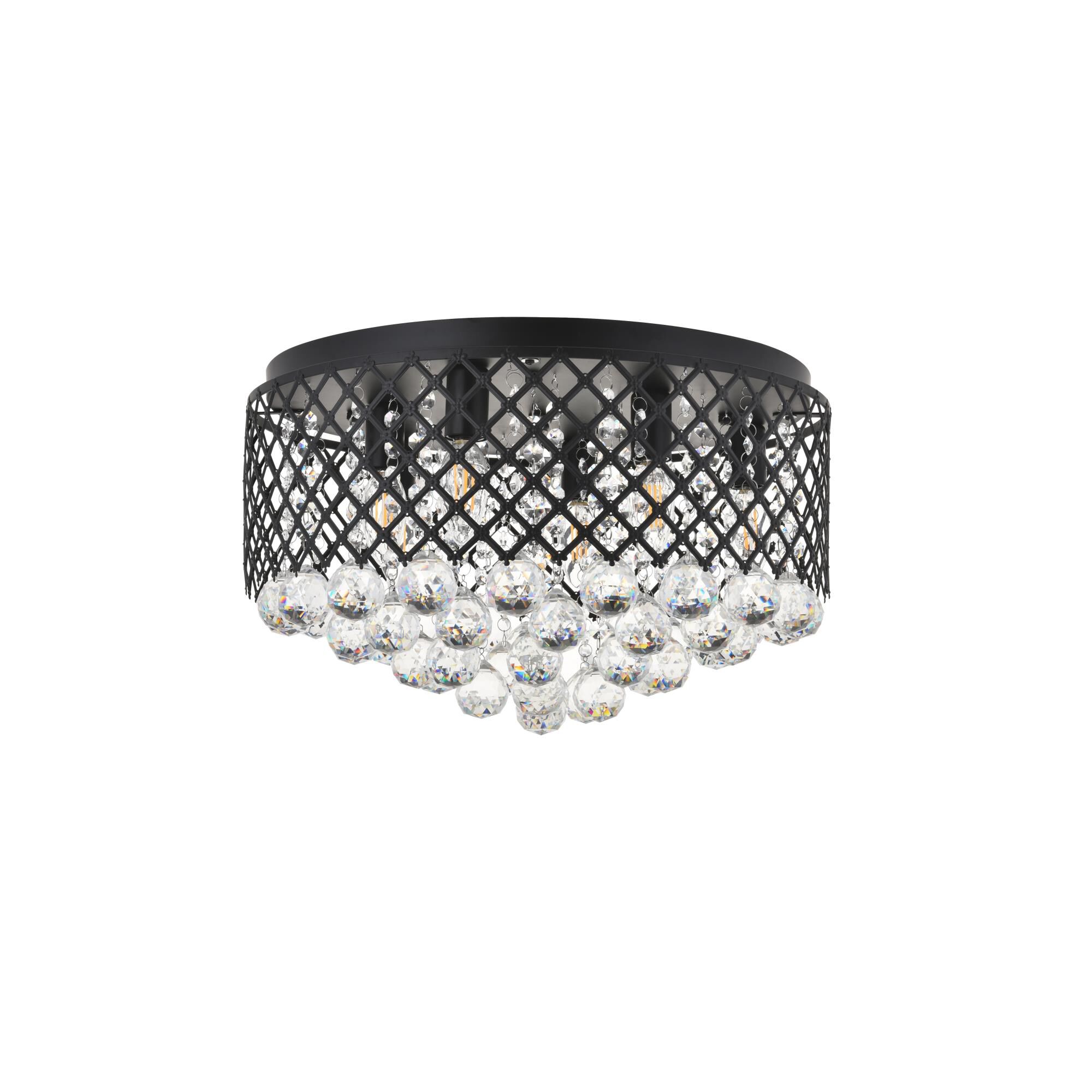 Shown in Matte Black finish and Clear Royal Cut crystal