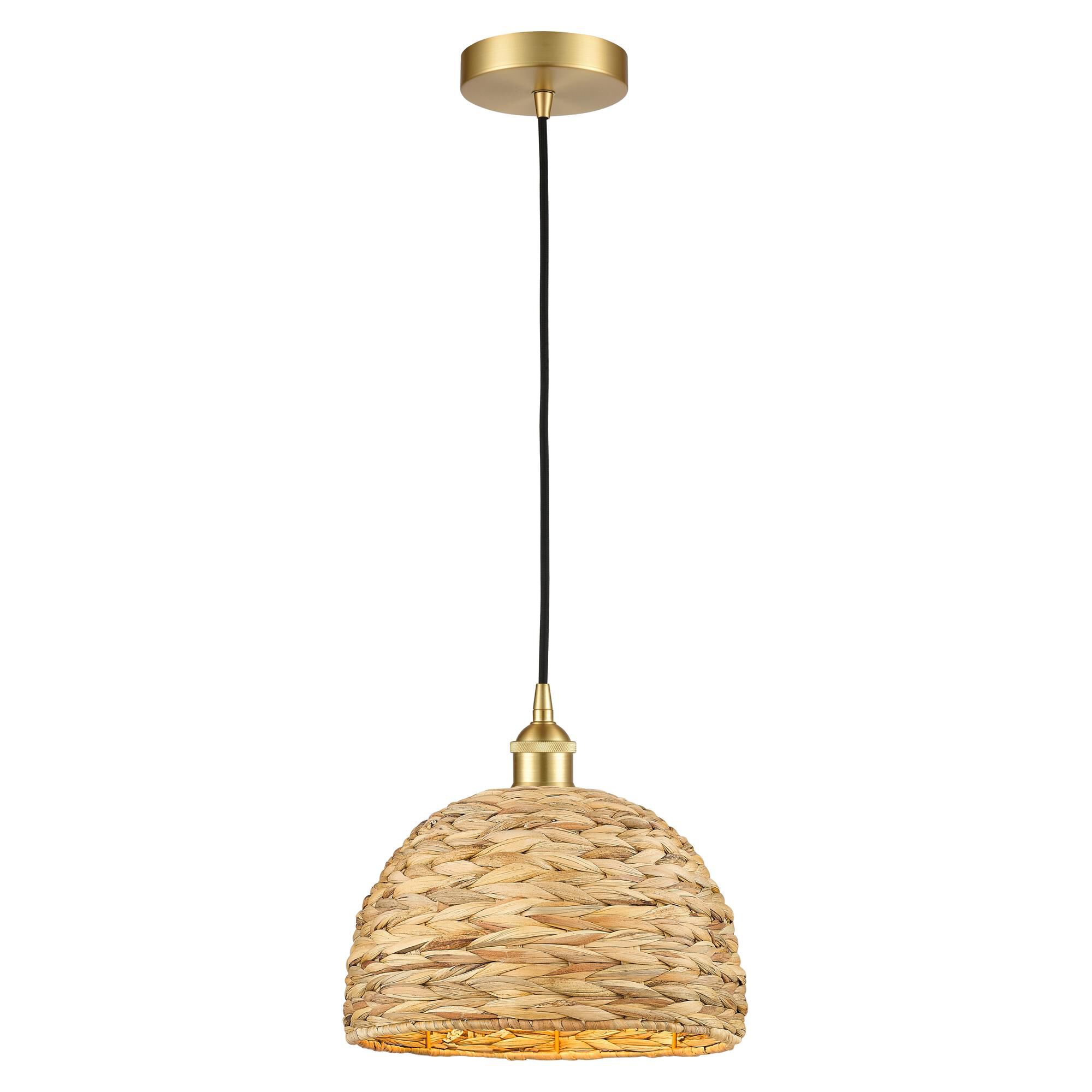 Shown in Satin Gold finish and Natural shade