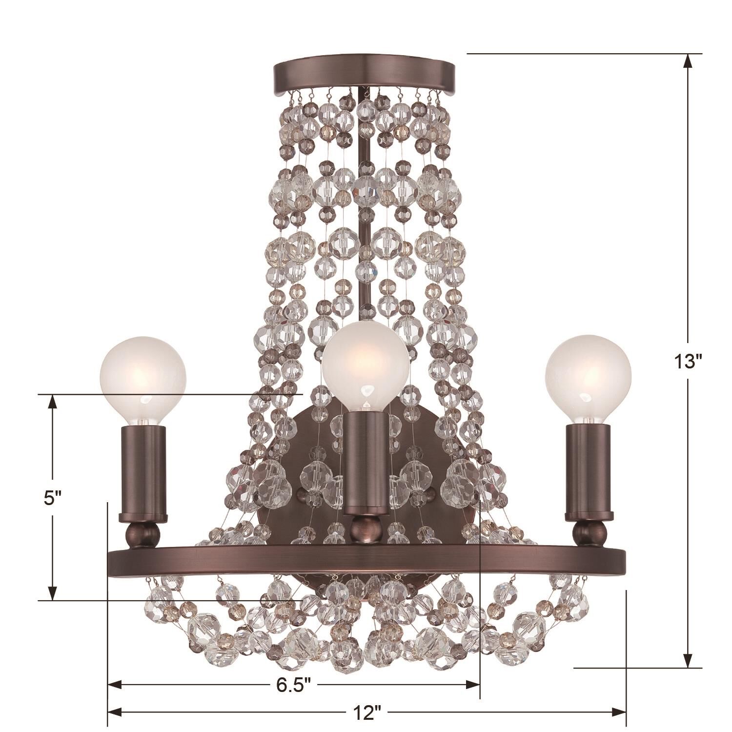 Channing 14 Inch Wall Sconce by Crystorama
