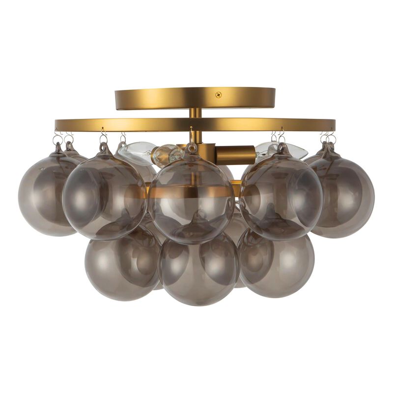 Peyton Fox Faye 18 Inch 3 Light Semi Flush Mount by Alora Mood