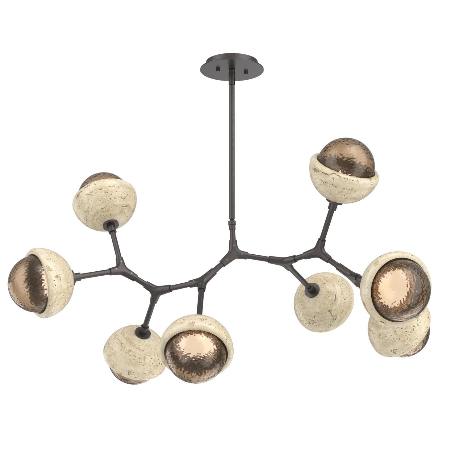 Levi Wilson Cabochon 38 Inch Linear Suspension Light by Hammerton Studio