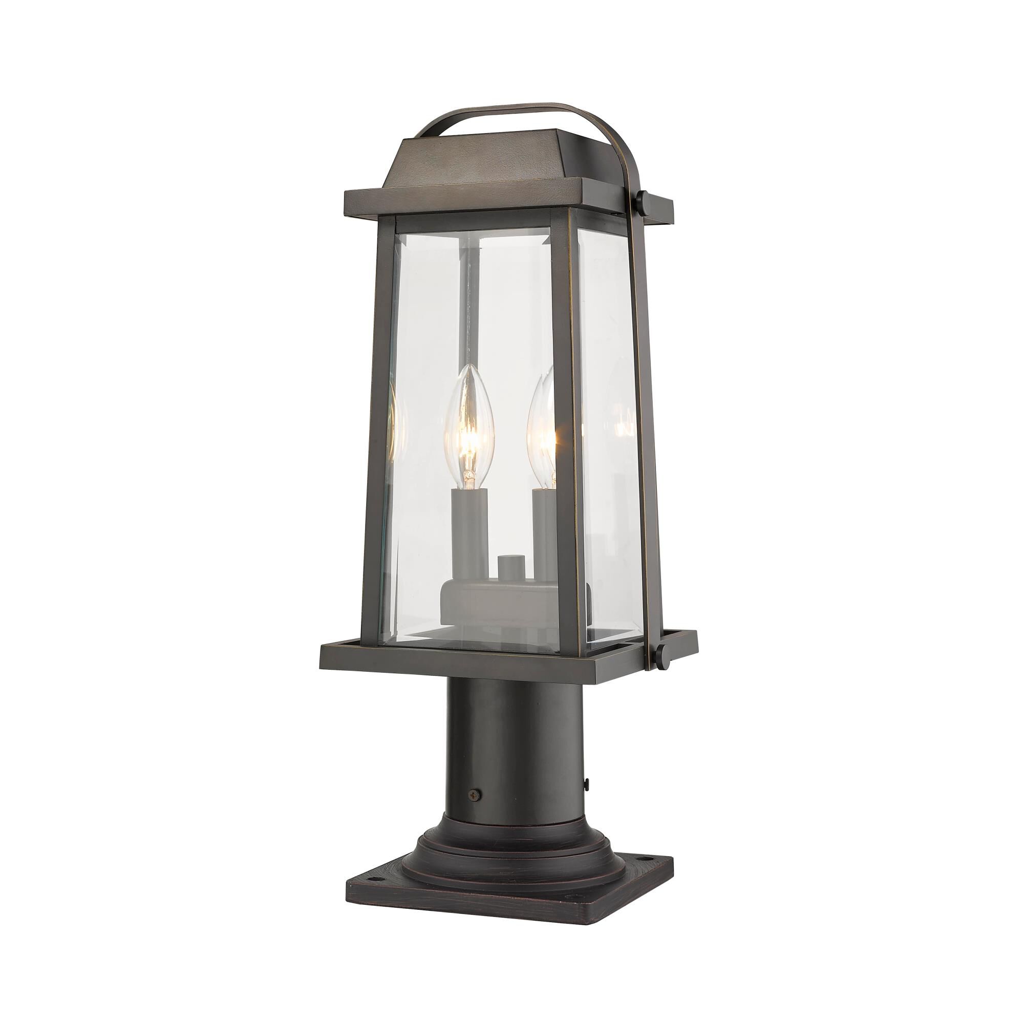 Millworks 18 Inch Tall 2 Light Outdoor Pier Lamp by Z-Lite