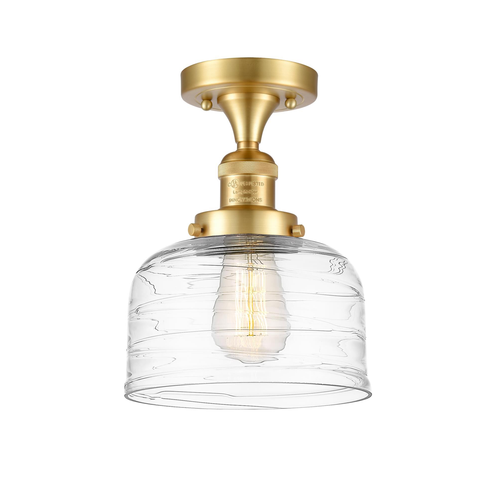 Bruno Marashlian Large Bell 8 Inch 1 Light Semi Flush Mount by Innovations Lighting