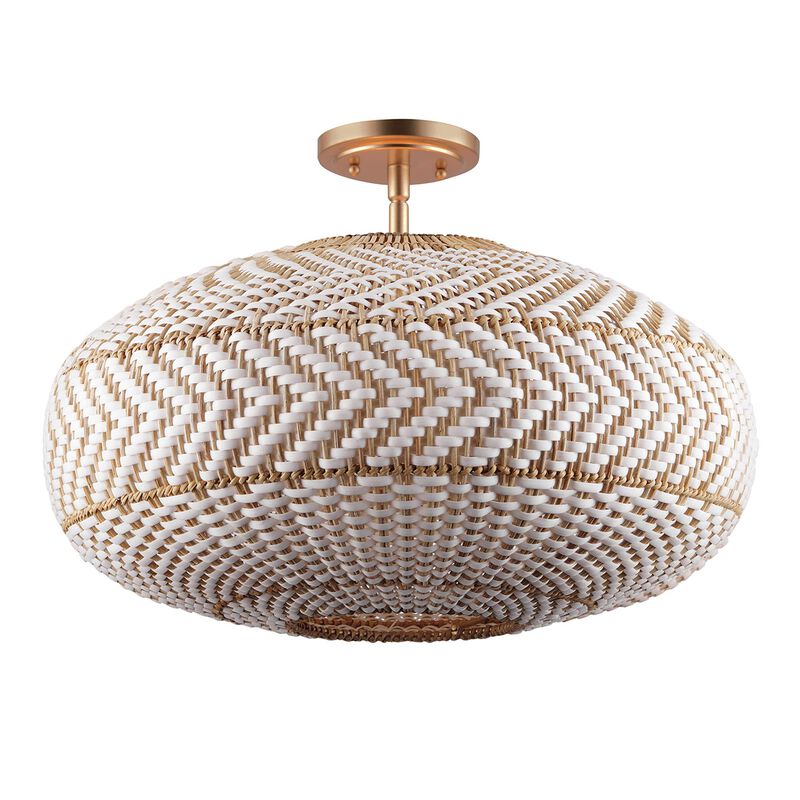 Zanzibar 22 Inch 4 Light Semi Flush Mount by Crystorama