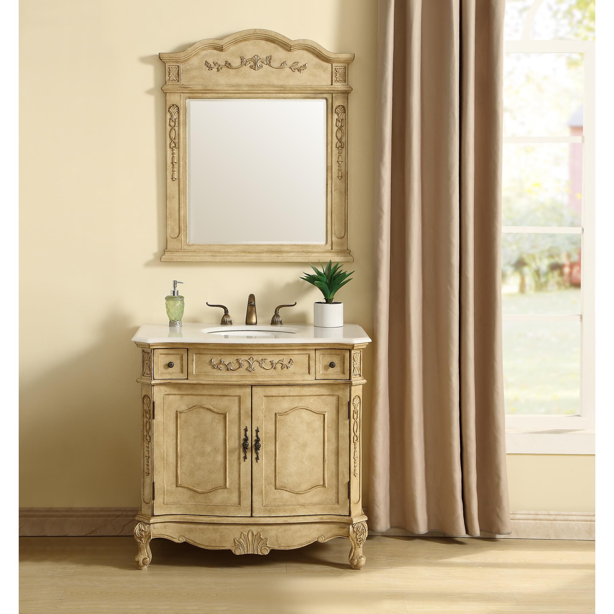 Shown in Antique Beige finish