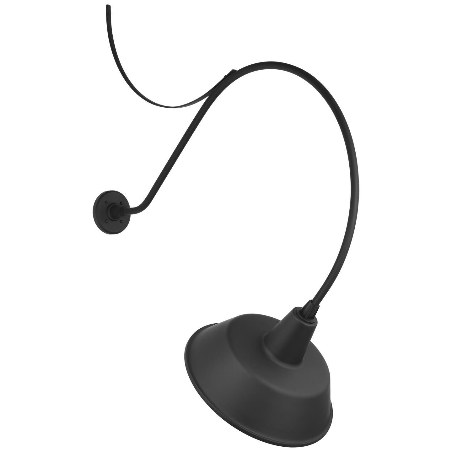 Shown in Matte Black finish and Black shade