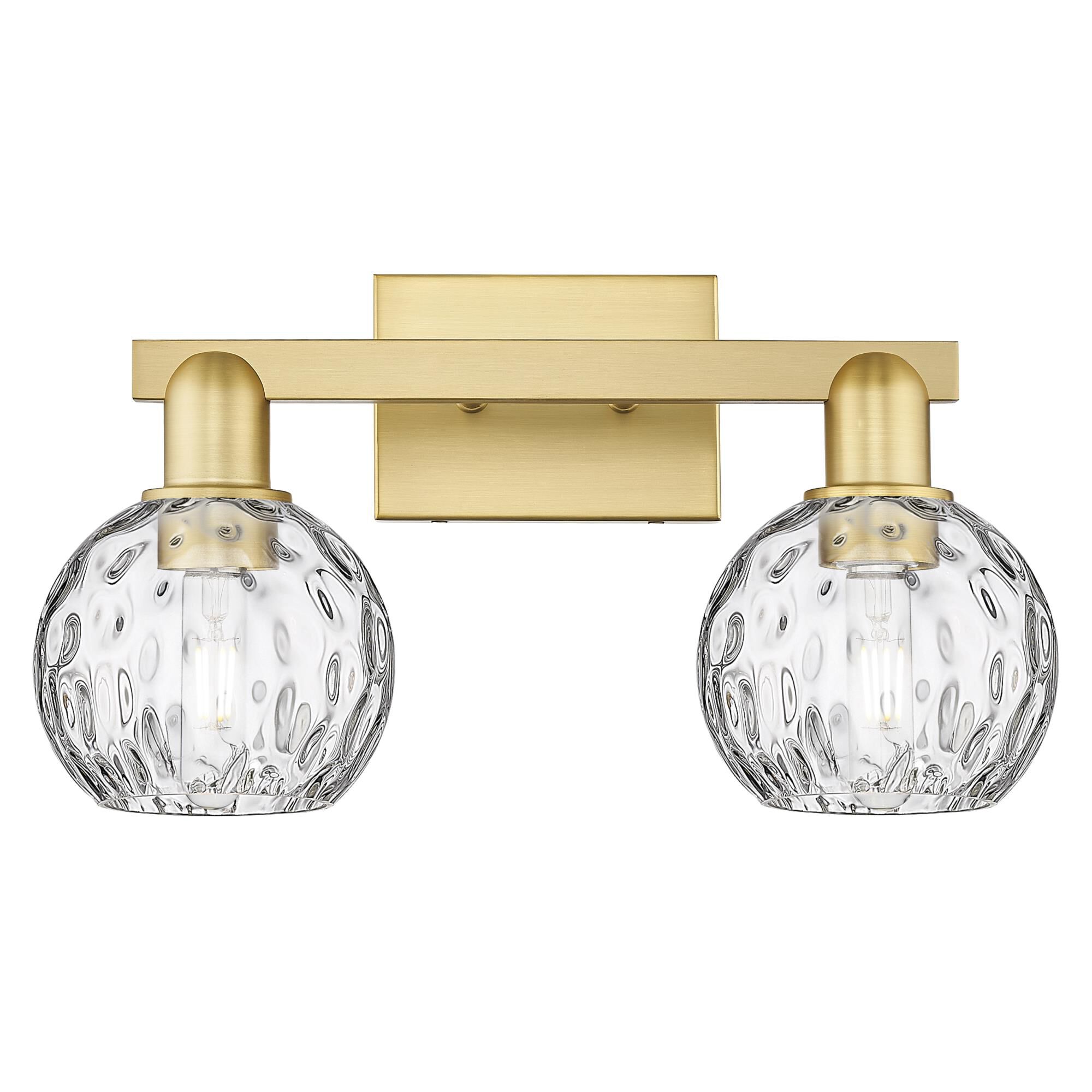 Shown in Satin Gold finish and Clear Water glass