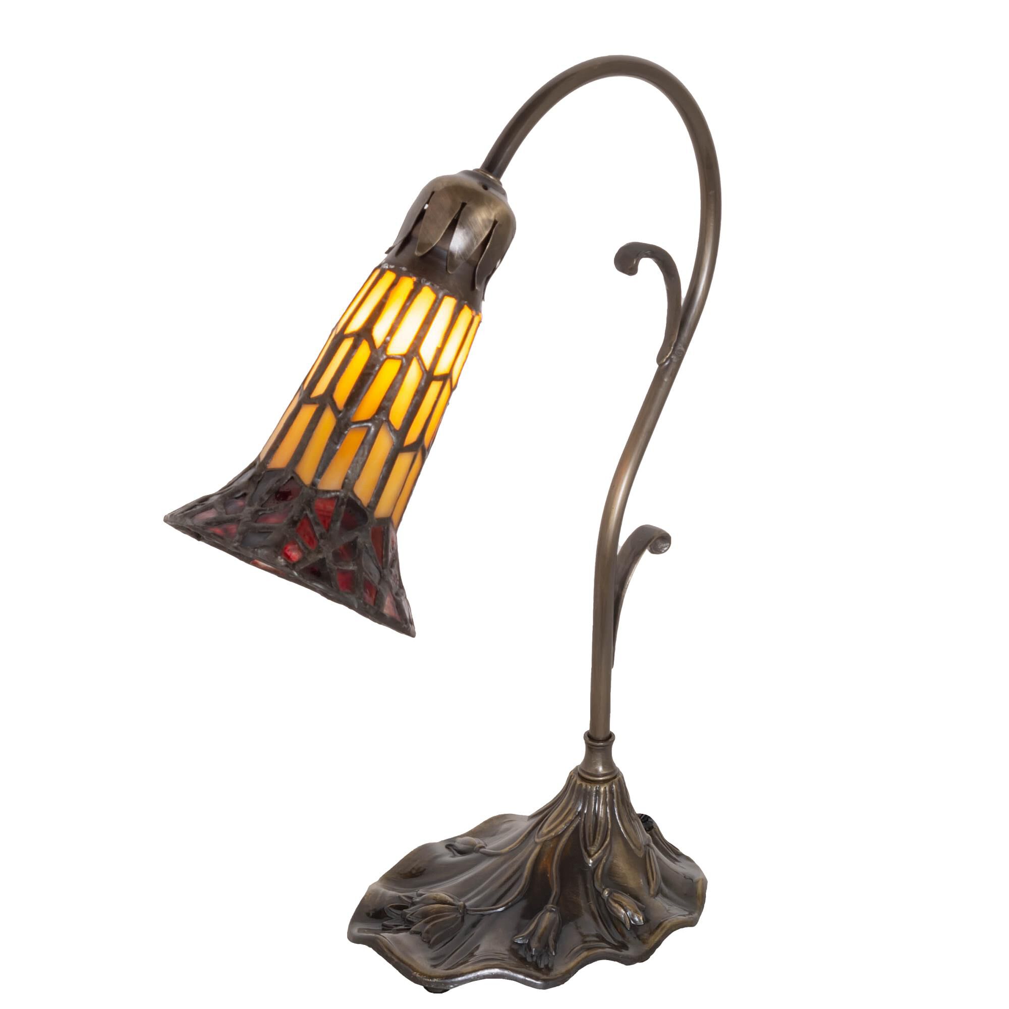 Stained Glass Pond Lily 15 Inch Table Lamp by Meyda Lighting