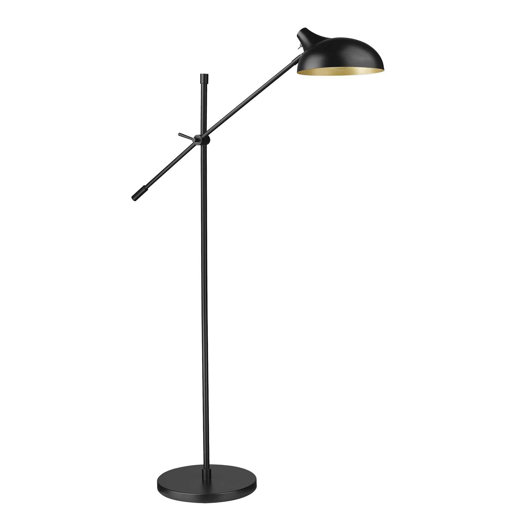 Shown in Matte Black finish and Outer Matte Black and Inner Golden Steel shade