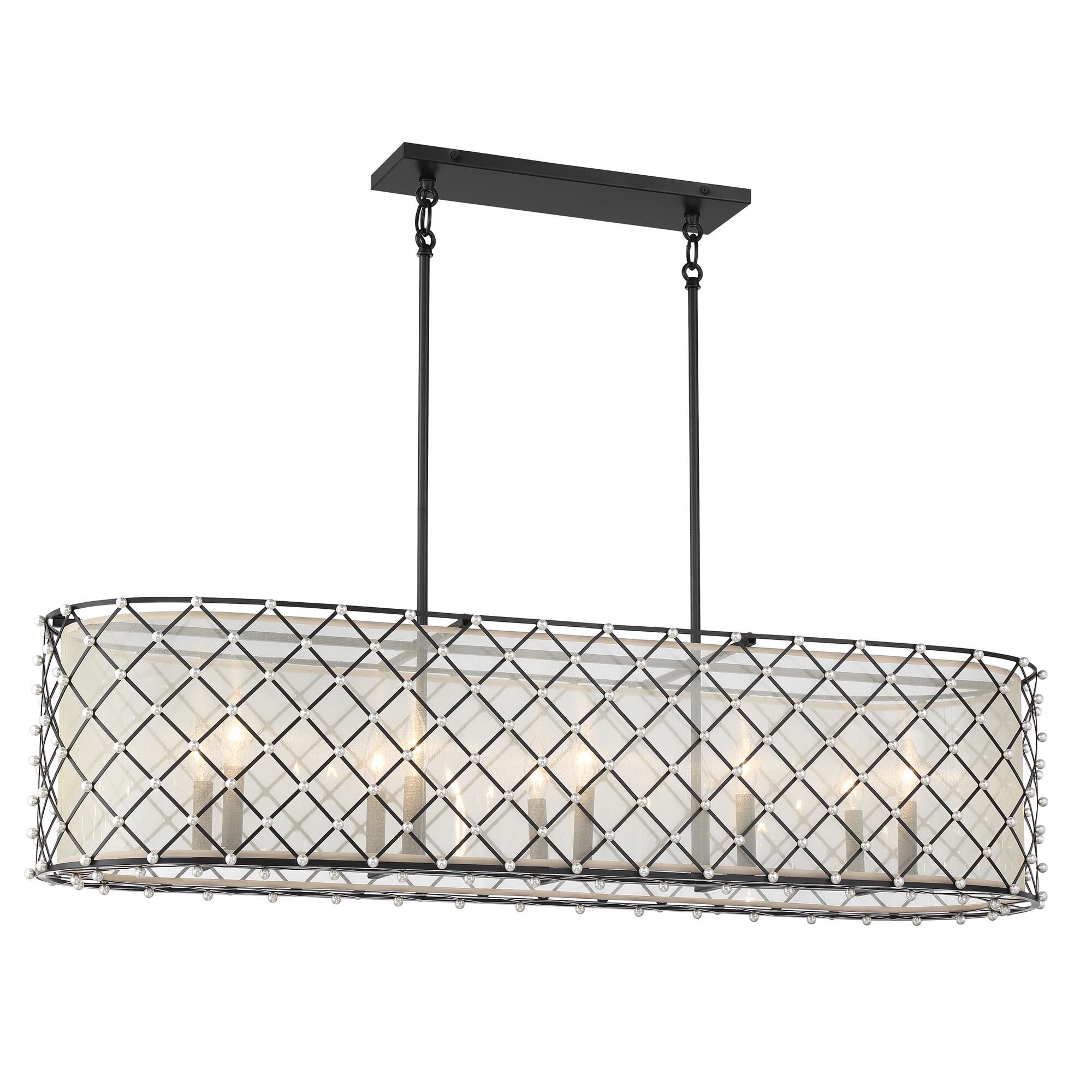 Shown in Coal finish and Gold Organza shade