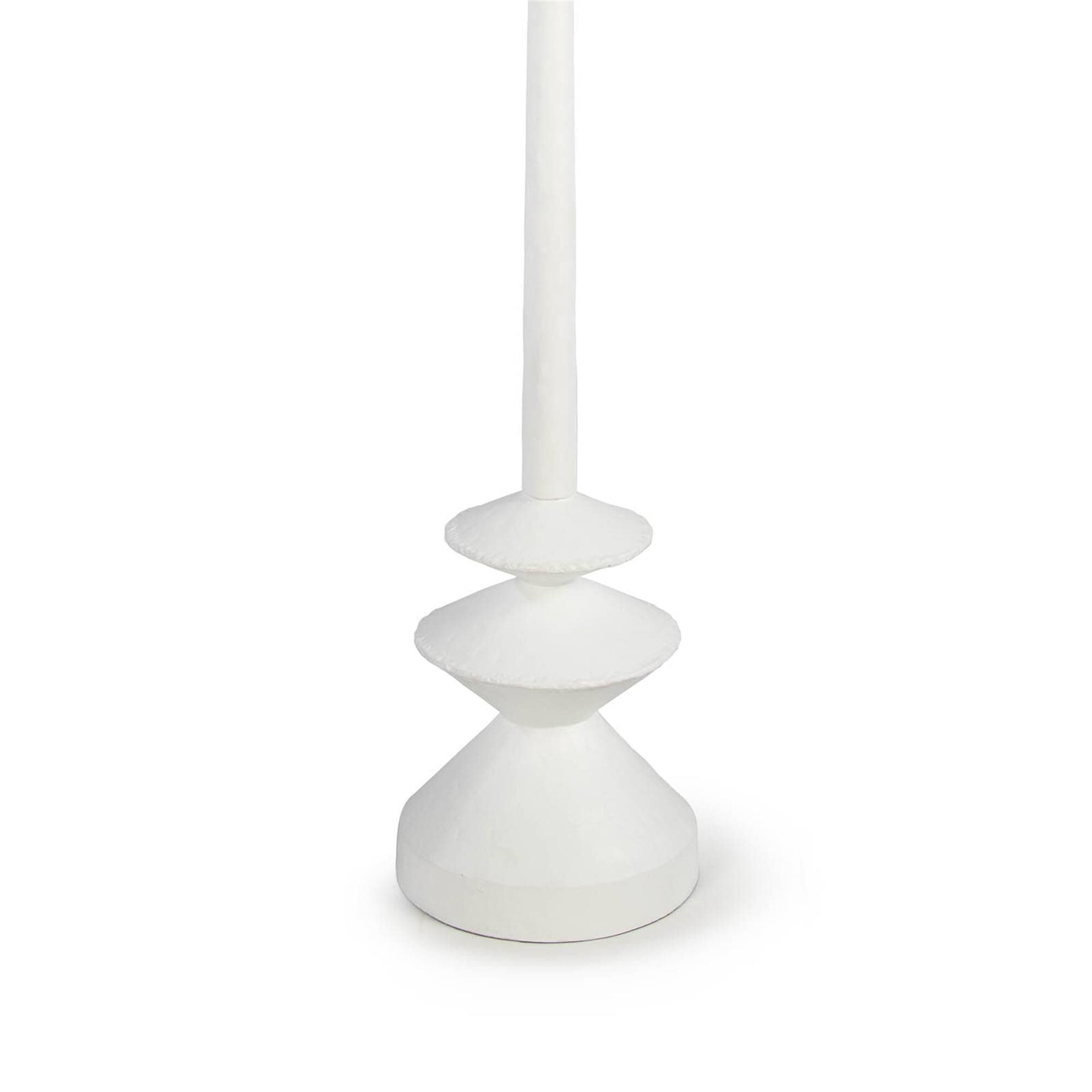 Shown in White finish and Linen shade