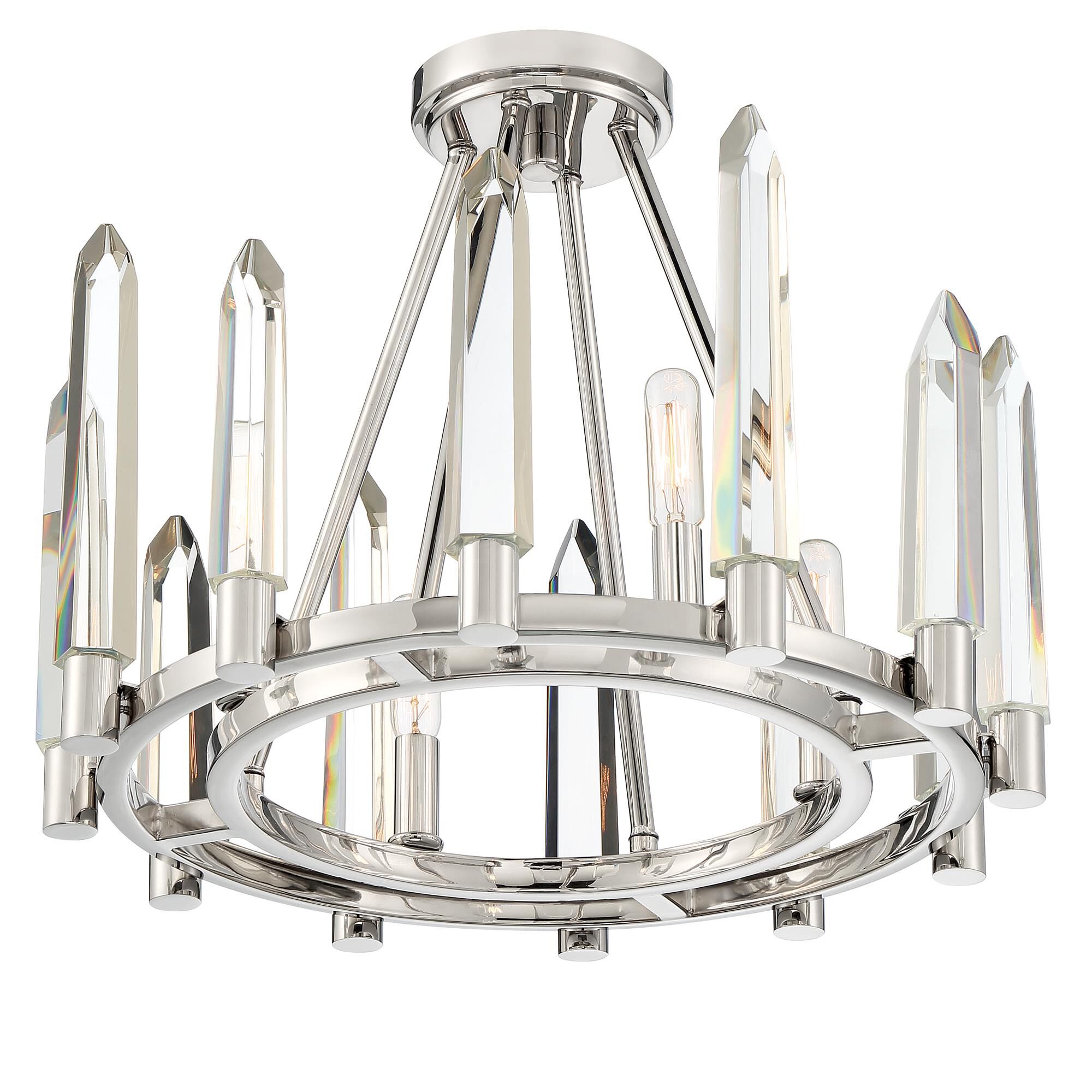 Watson 18 Inch Semi Flush Mount by Crystorama