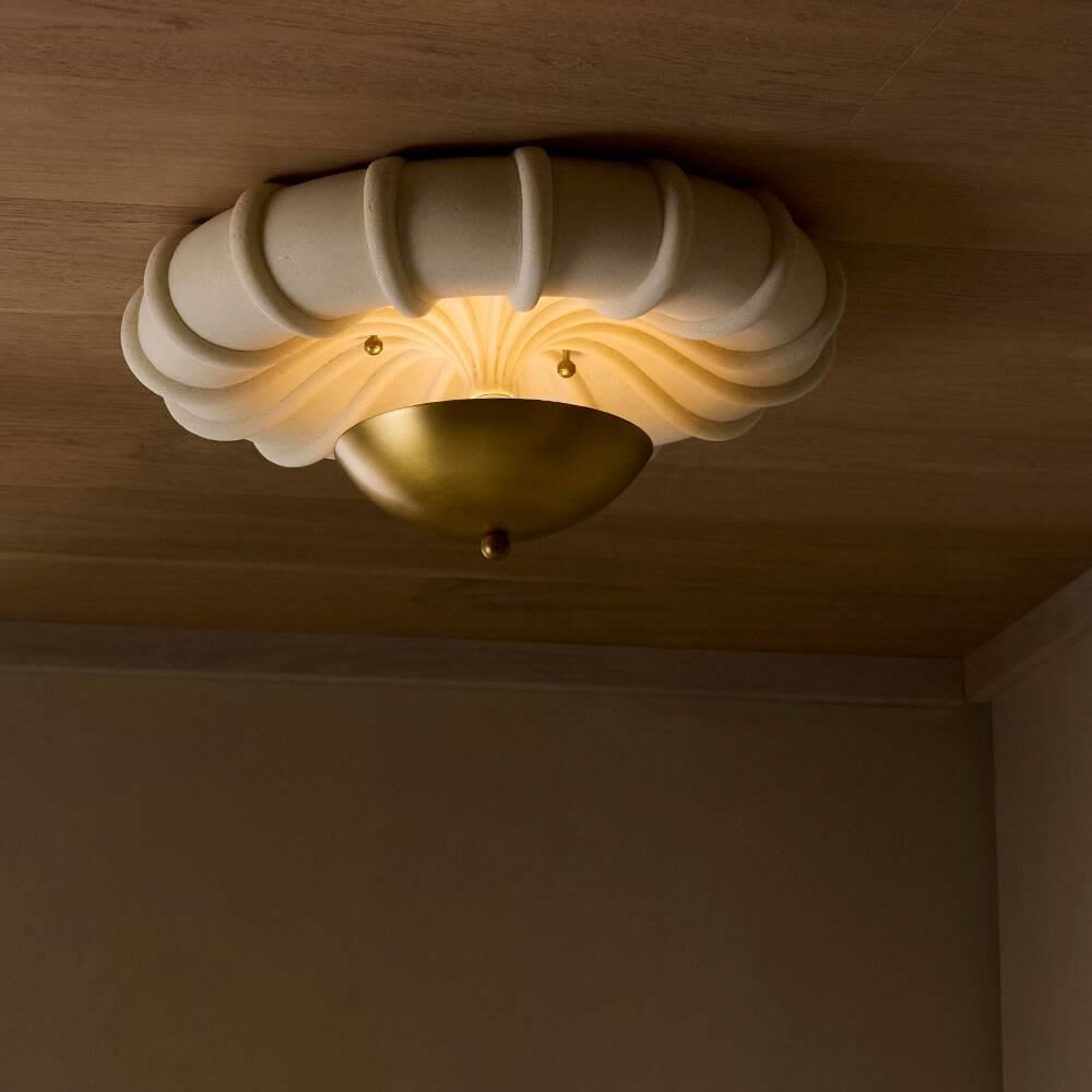 Shown in Ivory and Antique Brass finish