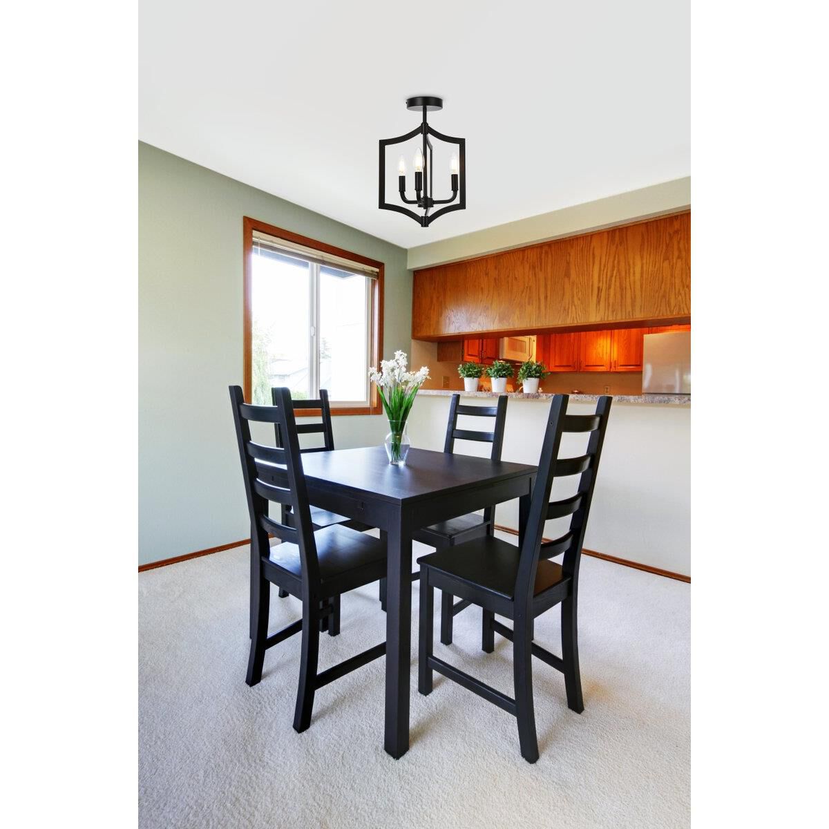 Kiera 12 Inch 3 Light Flush Mount by Elegant Lighting