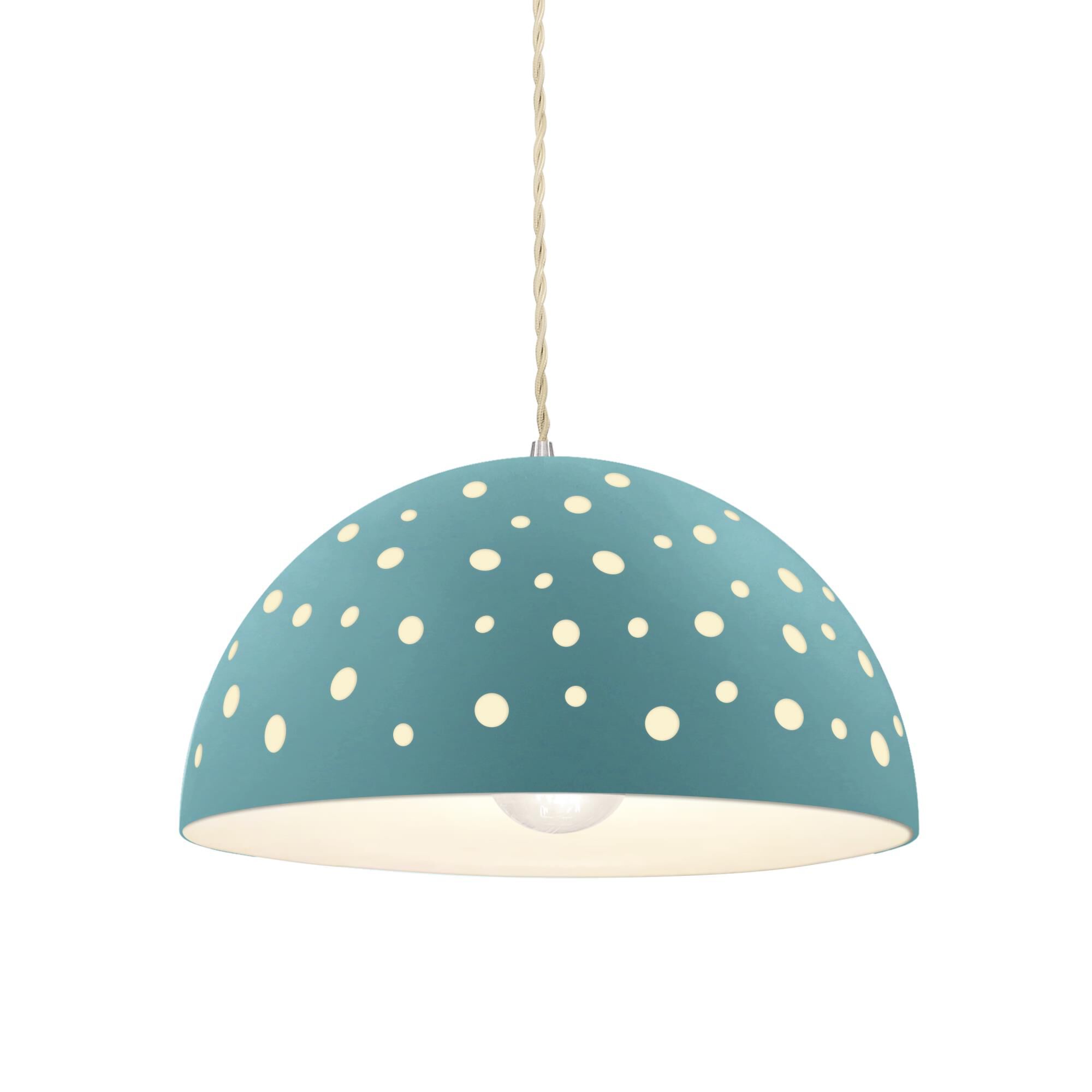 Perforated Dome 13 Inch Large Pendant by Justice Design Group