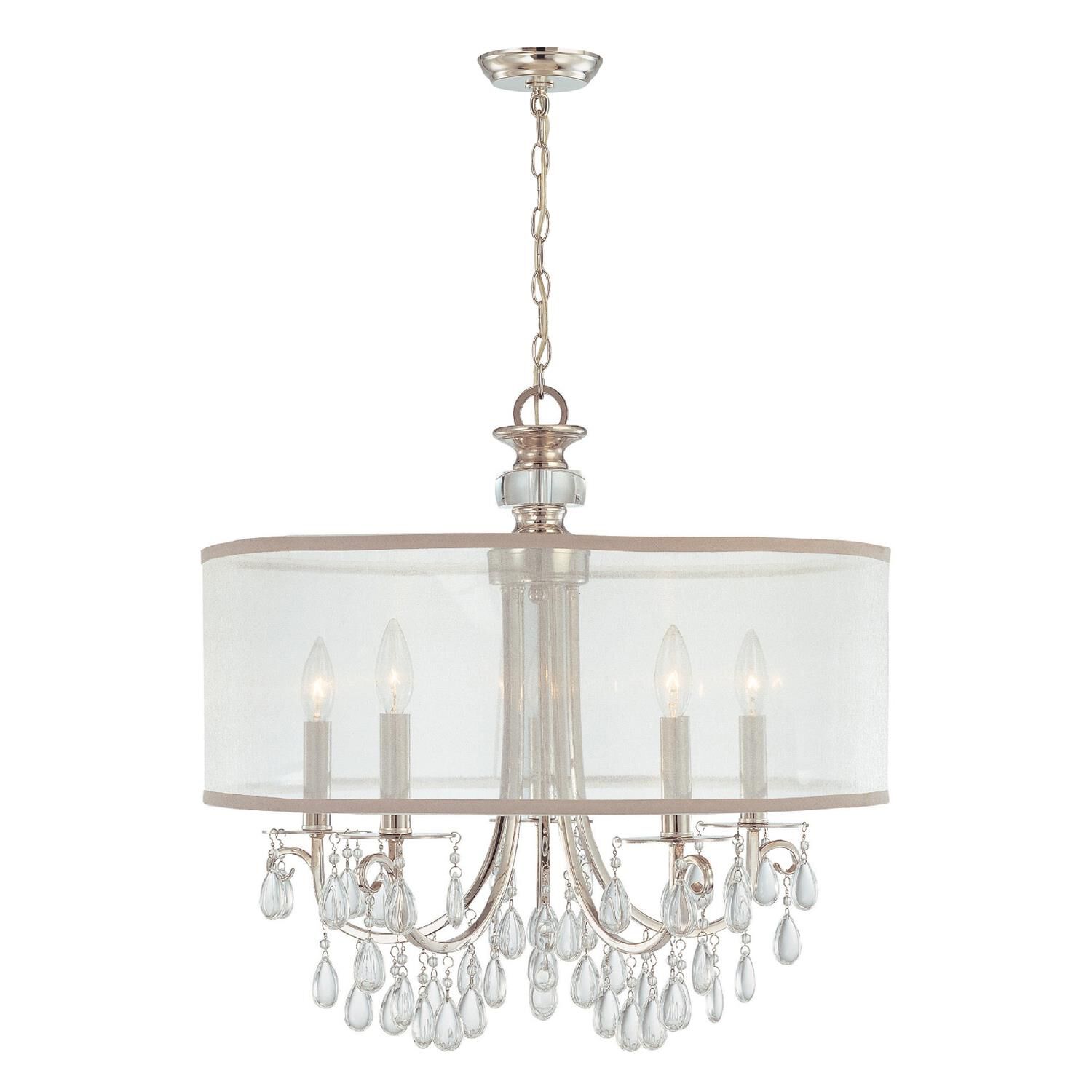 Hampton 24 Inch 5 Light Chandelier by Crystorama
