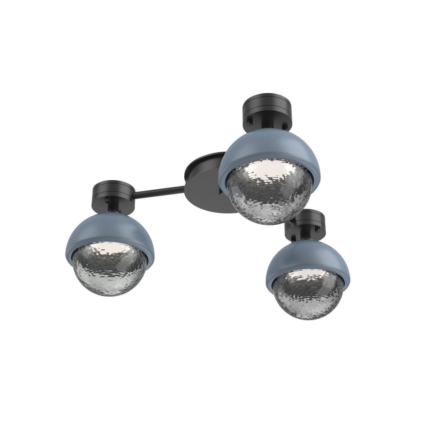 Shown in Matte Black finish and Smoke glass and Poppy Blue accent