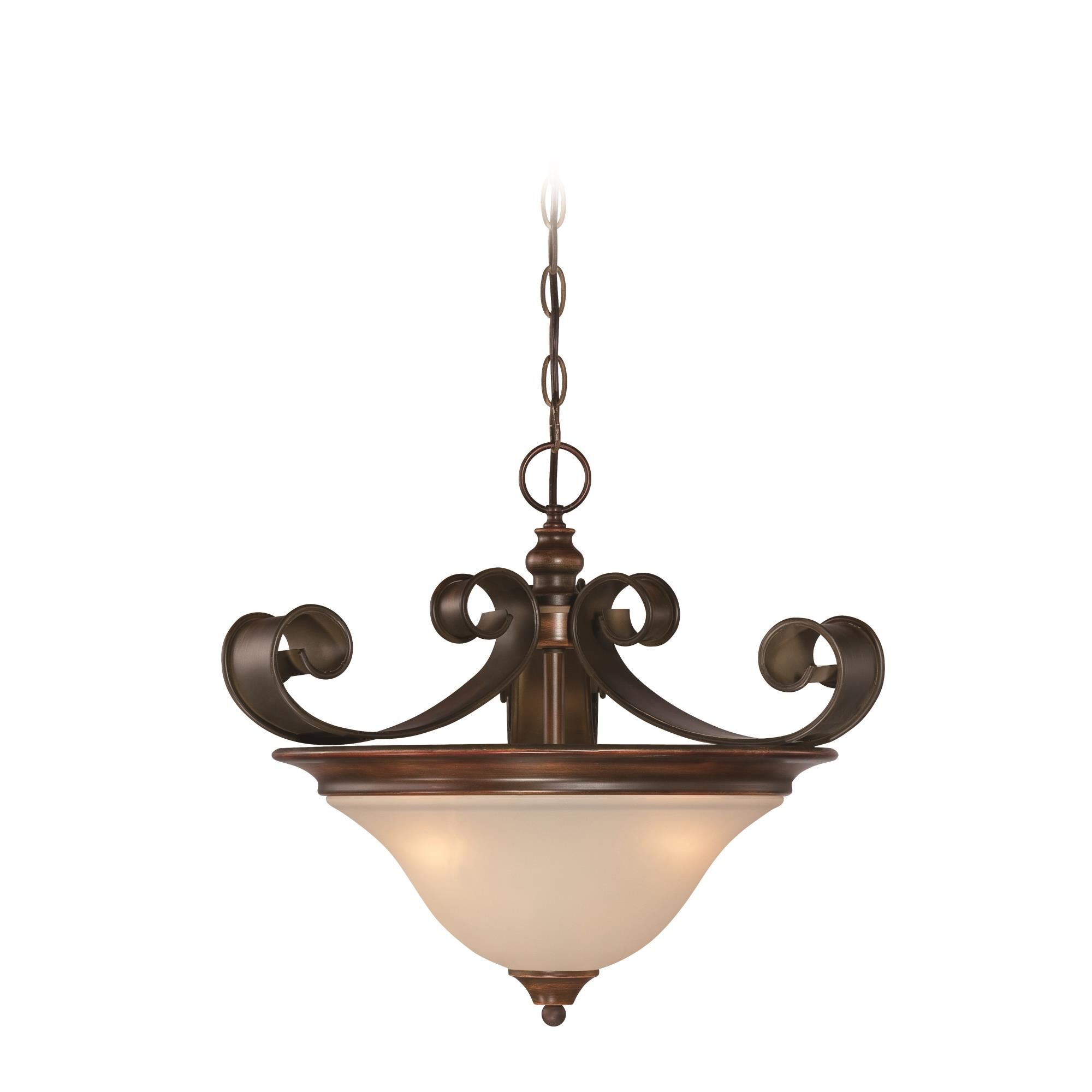 Seville 18 Inch 3 Light Semi Flush Mount by Craftmade