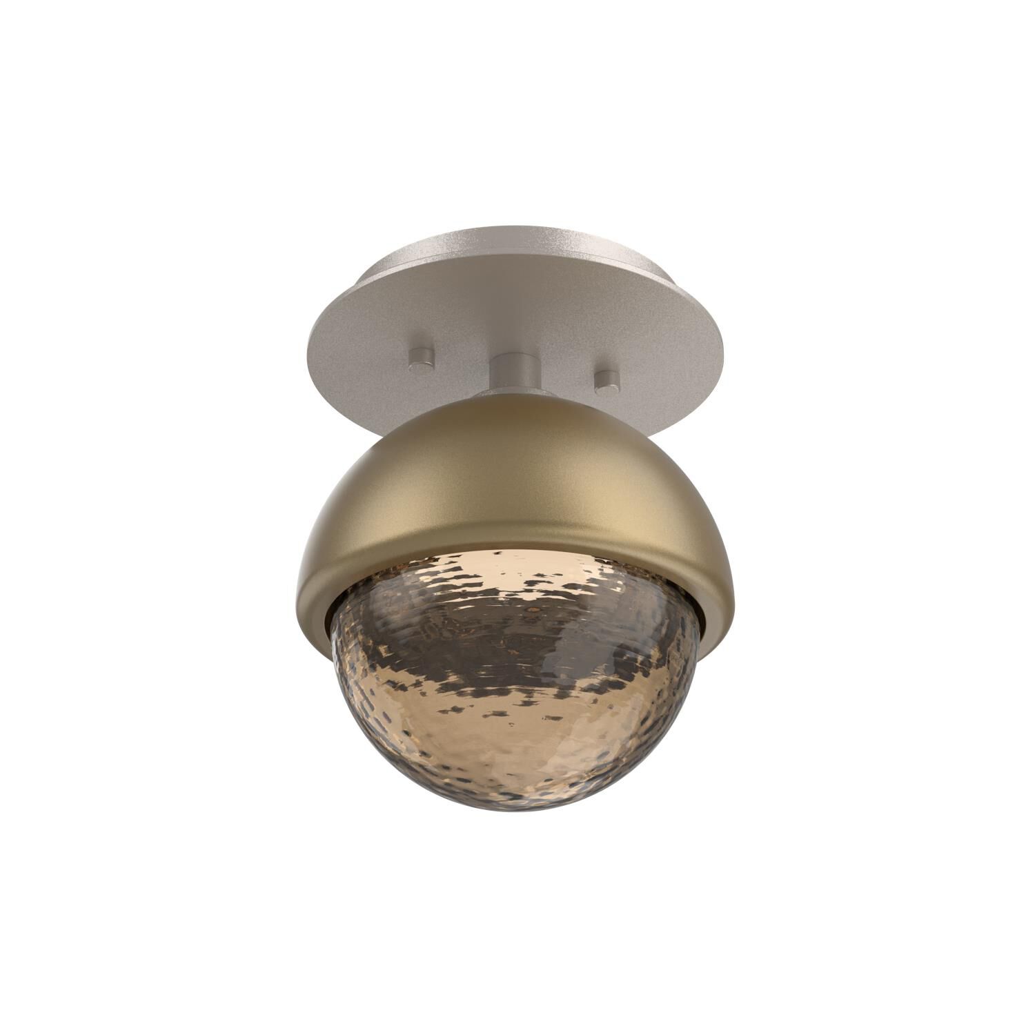 Shown in Beige Silver finish and Bronze glass and Gilded Brass accent