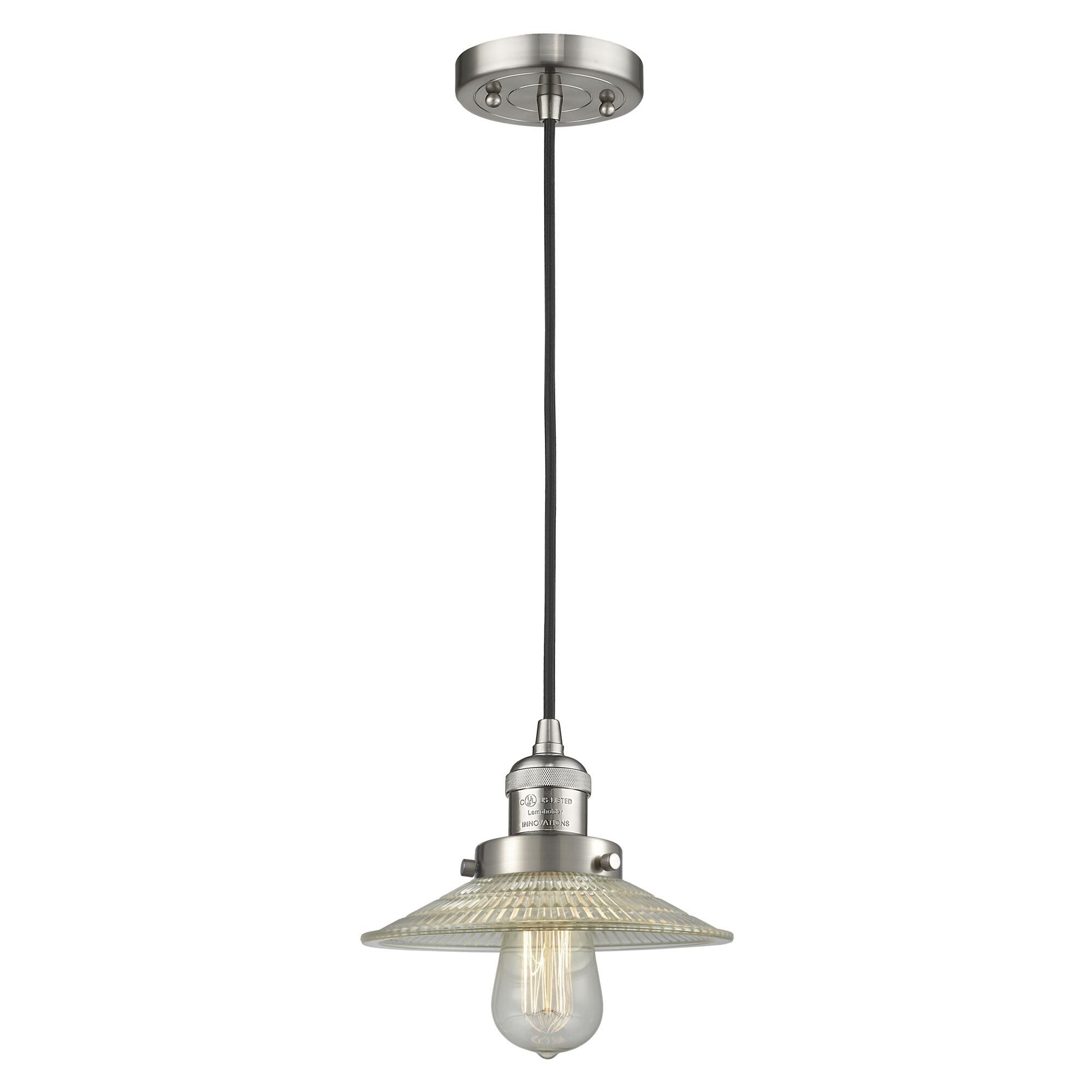 Bruno Marashlian Halophane 8 Inch Mini Pendant by Innovations Lighting