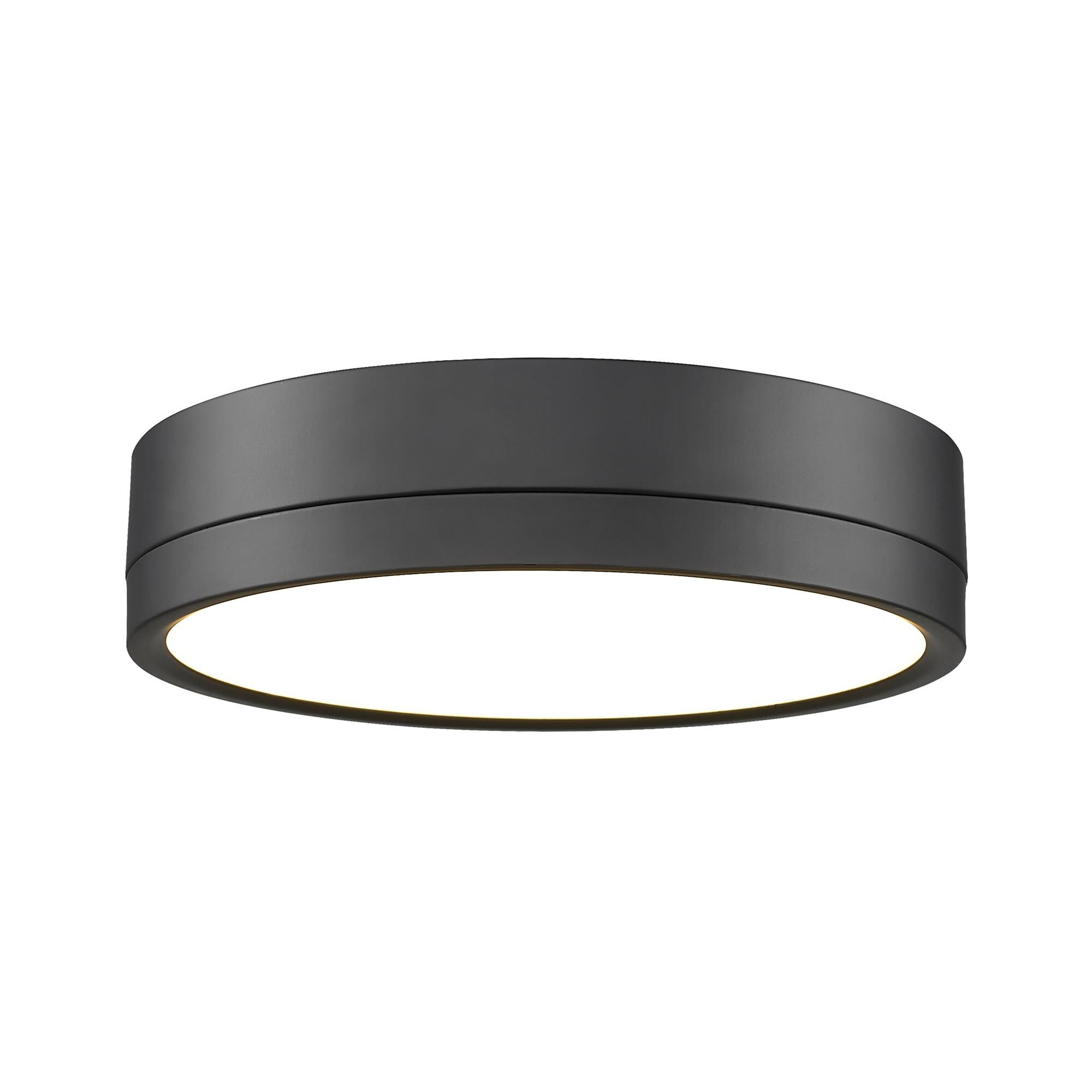 Shown in Matte Black finish and Frosted glass and Frosted shade