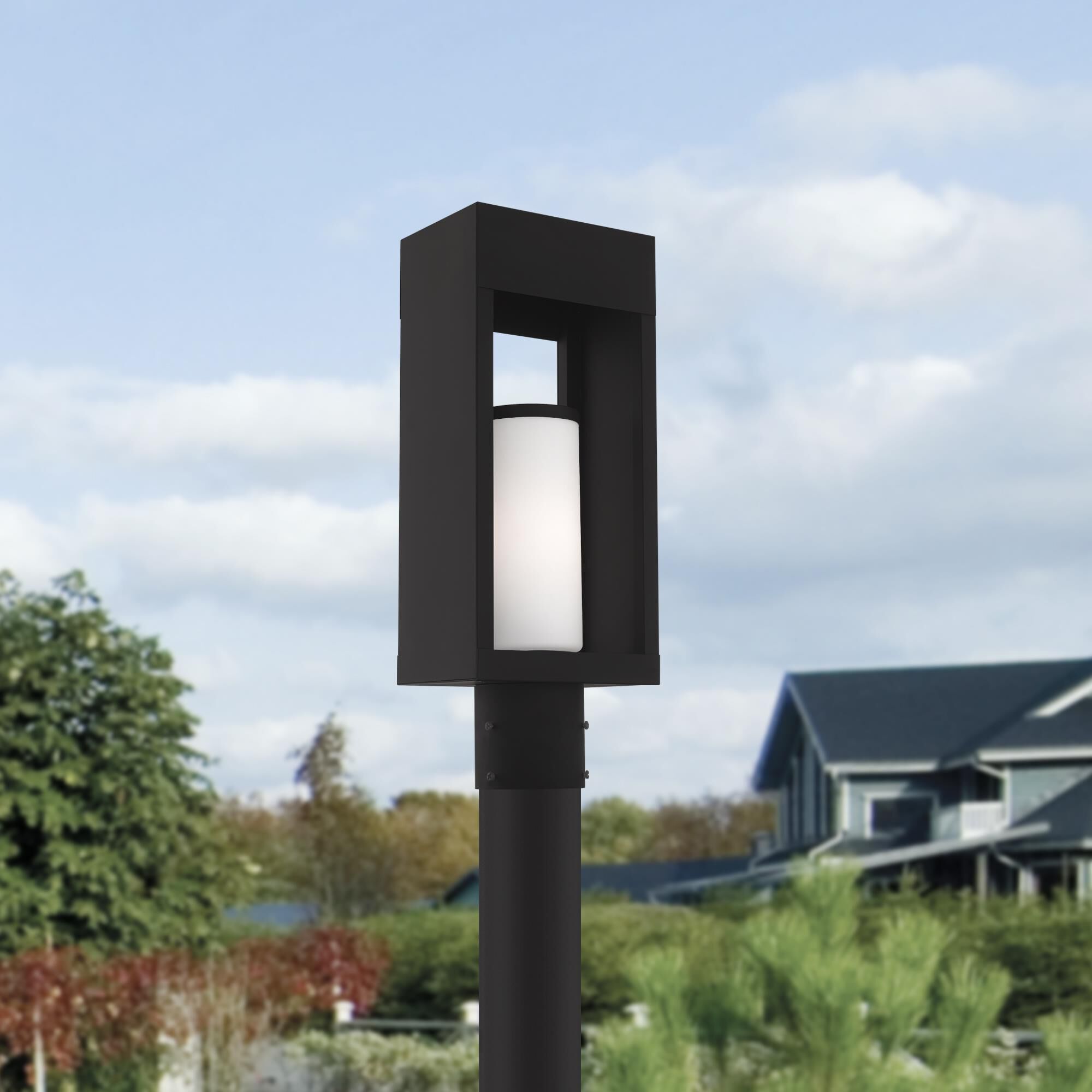 Bleecker 16 Inch Tall 1 Light Outdoor Post Lamp by Livex Lighting