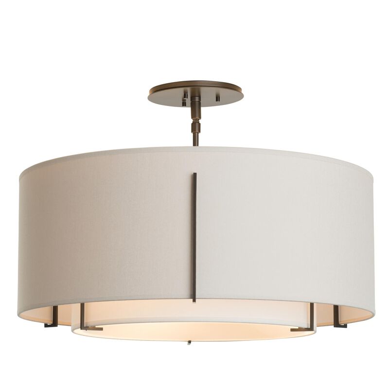 Exos 23 Inch 3 Light Semi Flush Mount by Hubbardton Forge