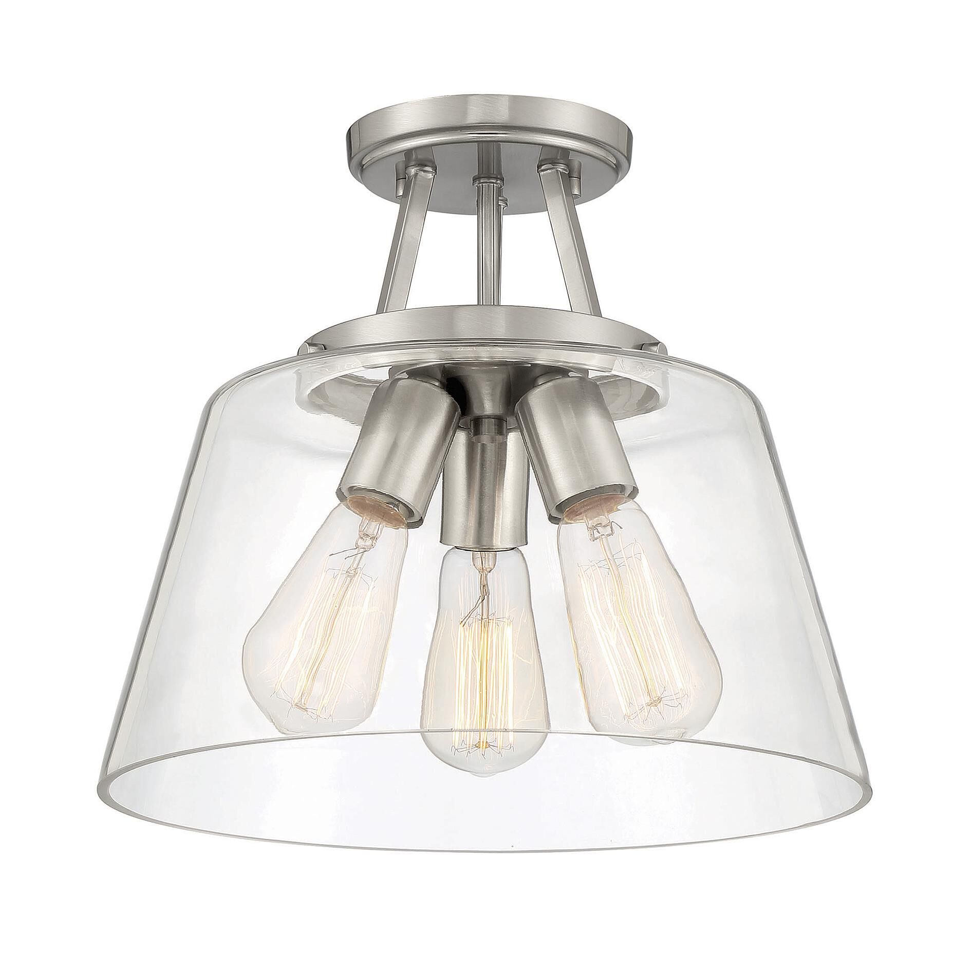 Calhoun 13 Inch 3 Light Semi Flush Mount by Savoy House