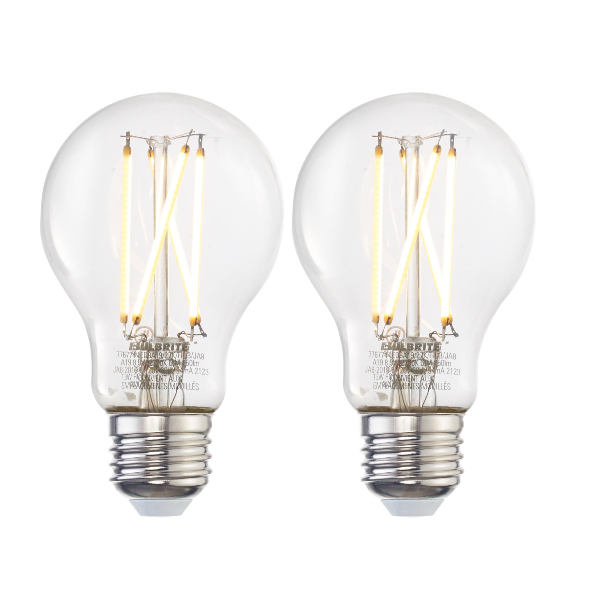 8.5 Watt A19 2700K LED Light Bulb 2 Pack by Bulbrite