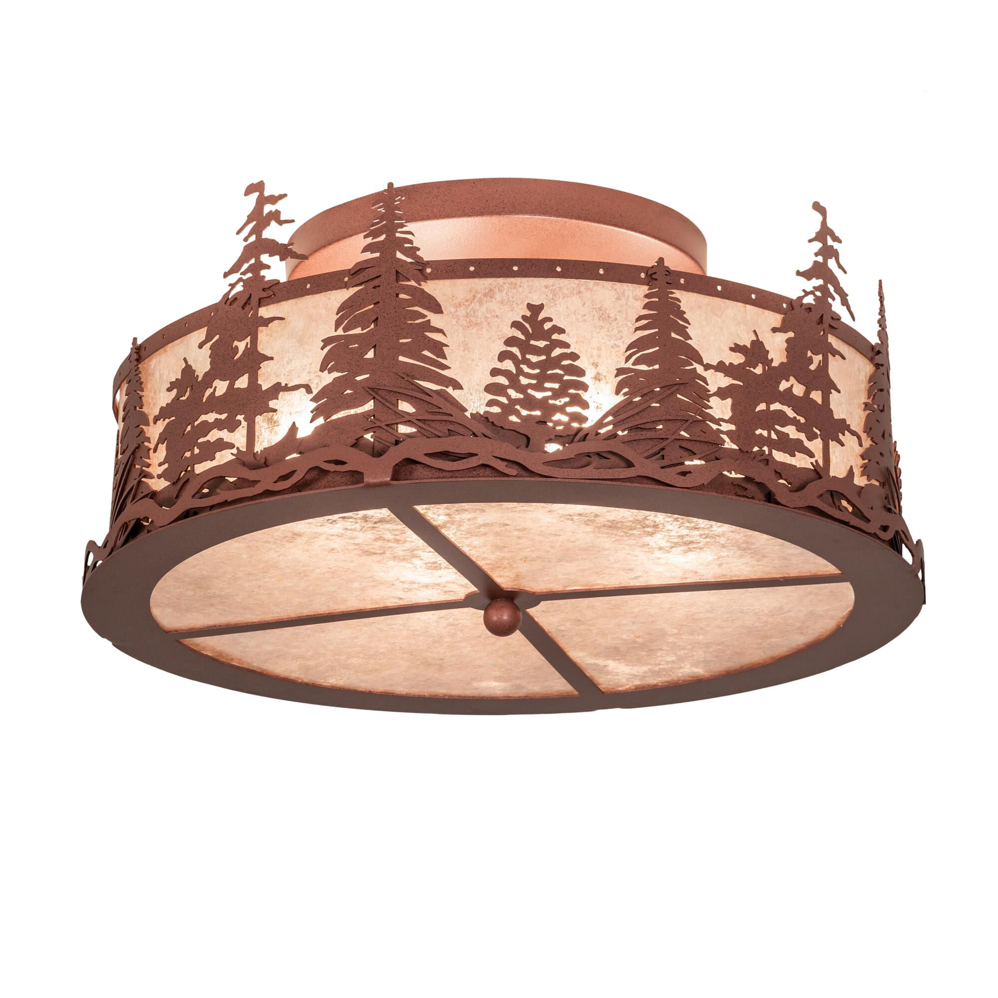 Tall Pines 22 Inch 3 Light Flush Mount by Meyda Lighting