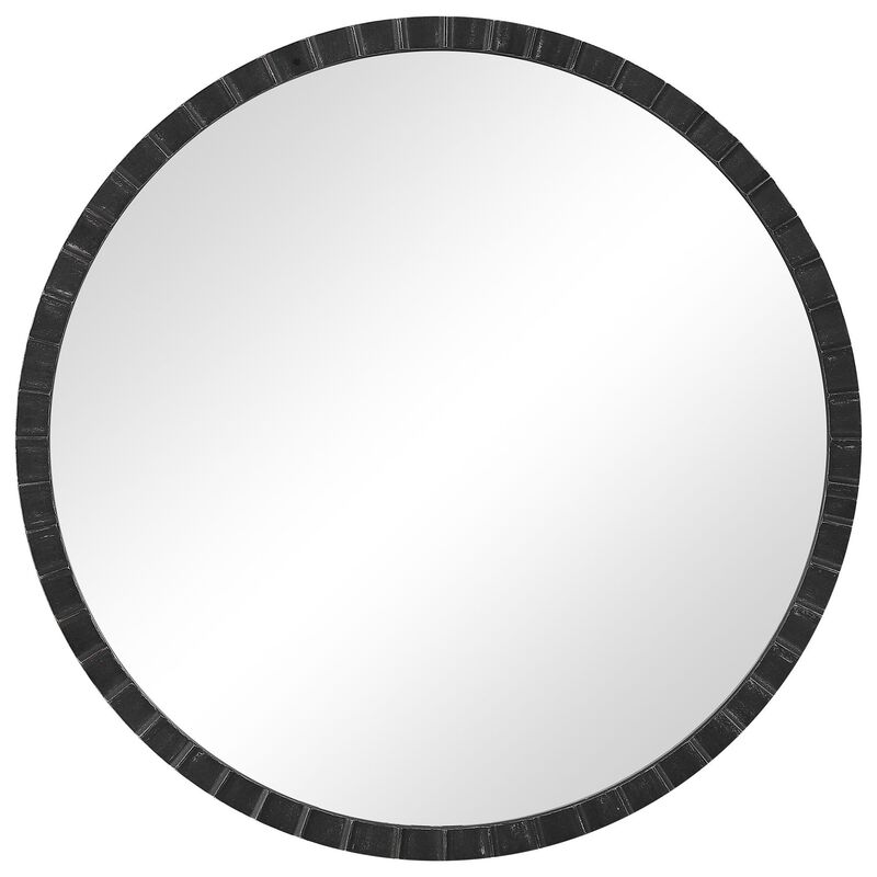 Uttermost Dandridge Round Industrial Mirror Decorative Mirrors by Uttermost