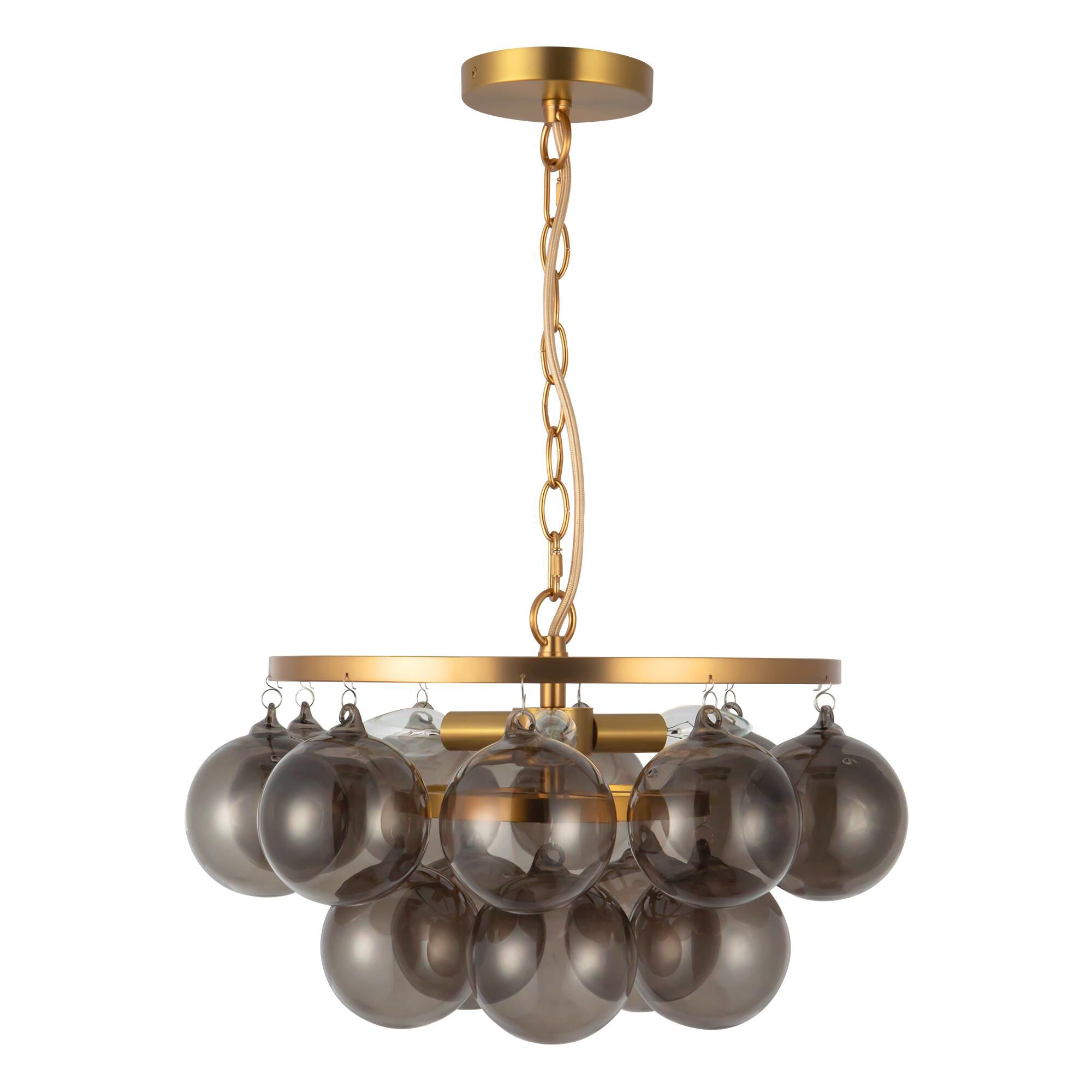 Shown in Brushed Gold finish and Smoked glass