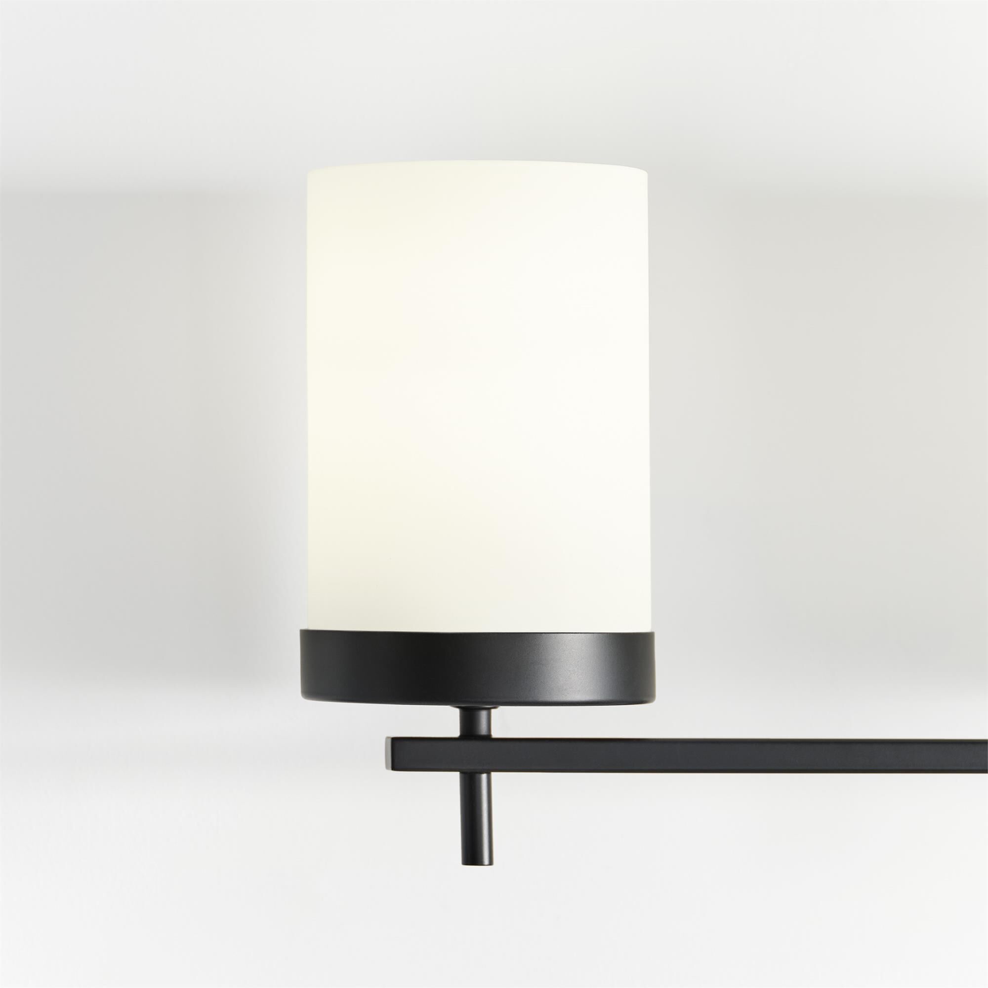 Shown in Midnight Black finish and White Etched glass