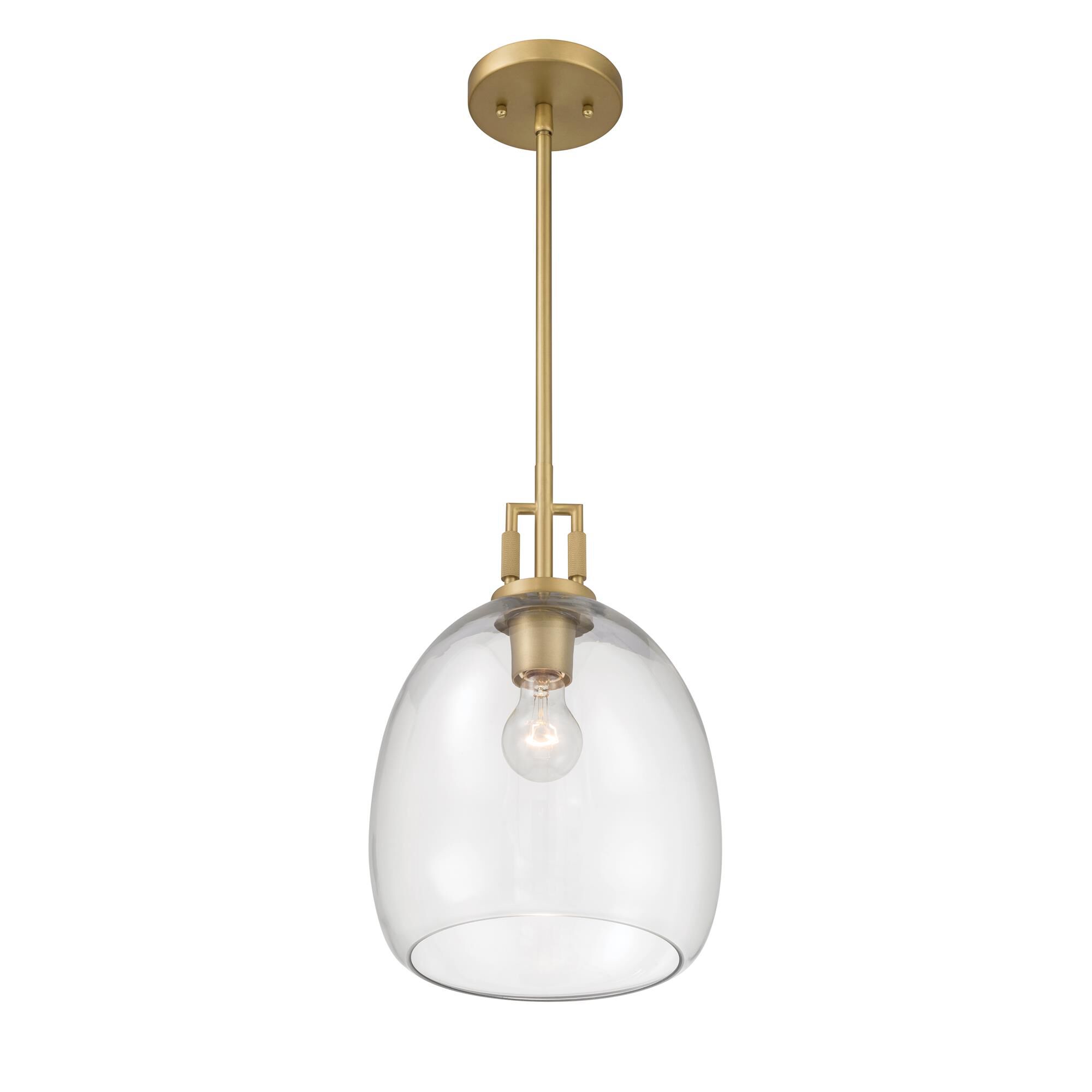 Shown in Legacy Brass finish and Clear glass