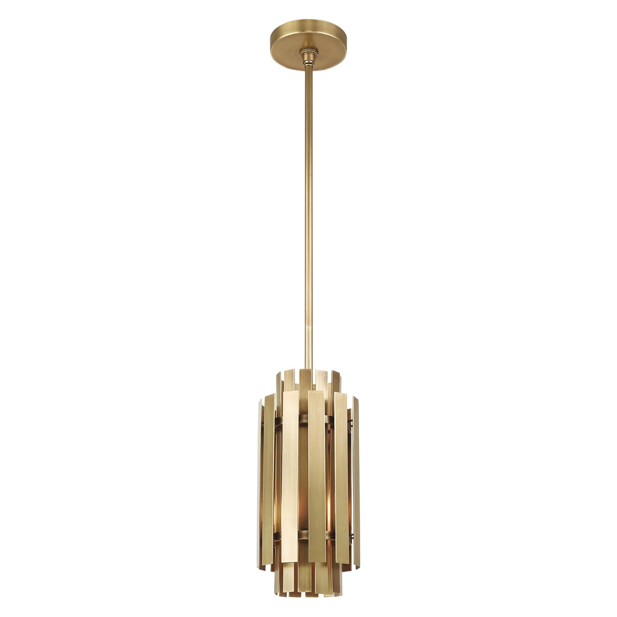 Shown in Natural Brass finish and Natural Brass Metal shade