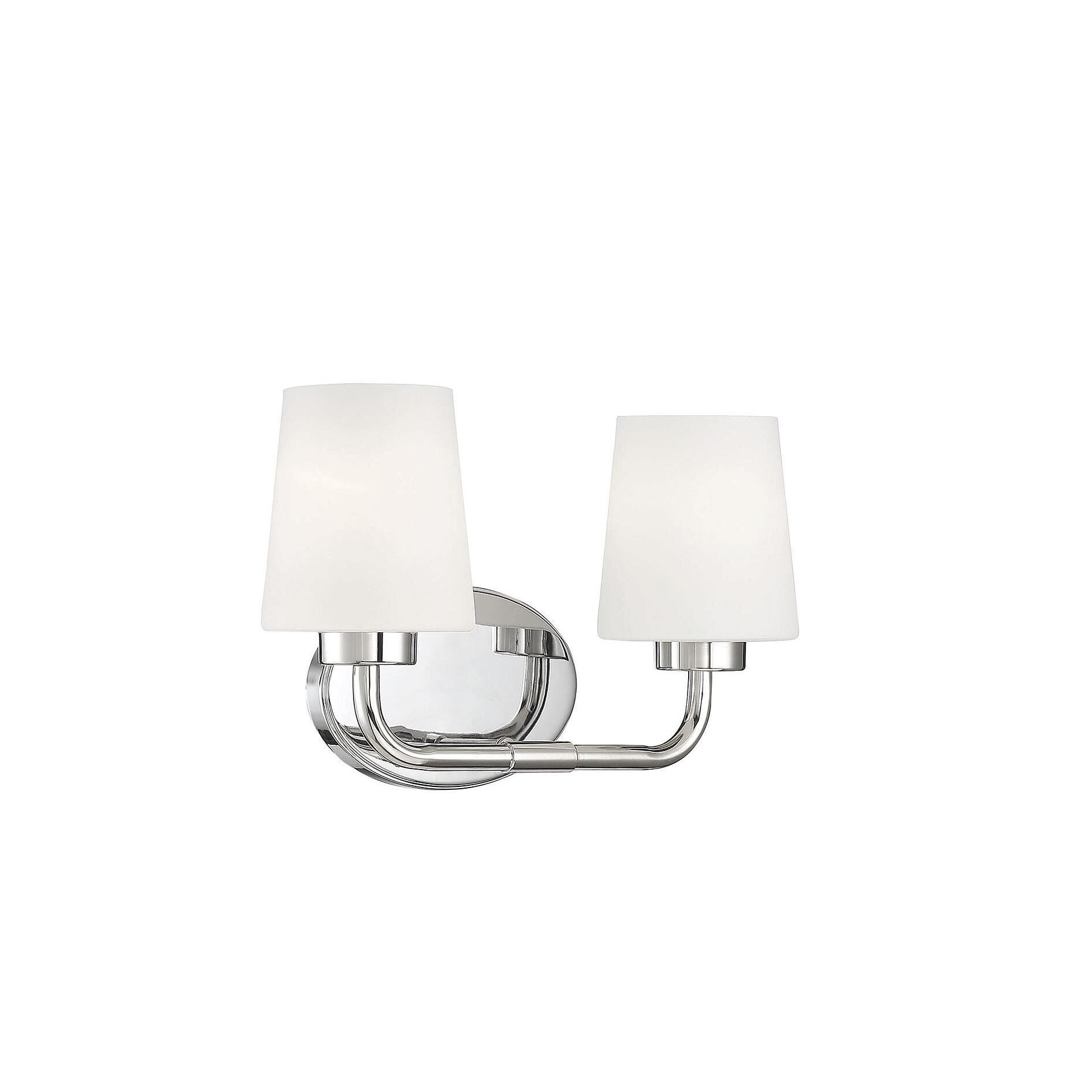 Shown in Polished Nickel finish and White -  Frosted glass