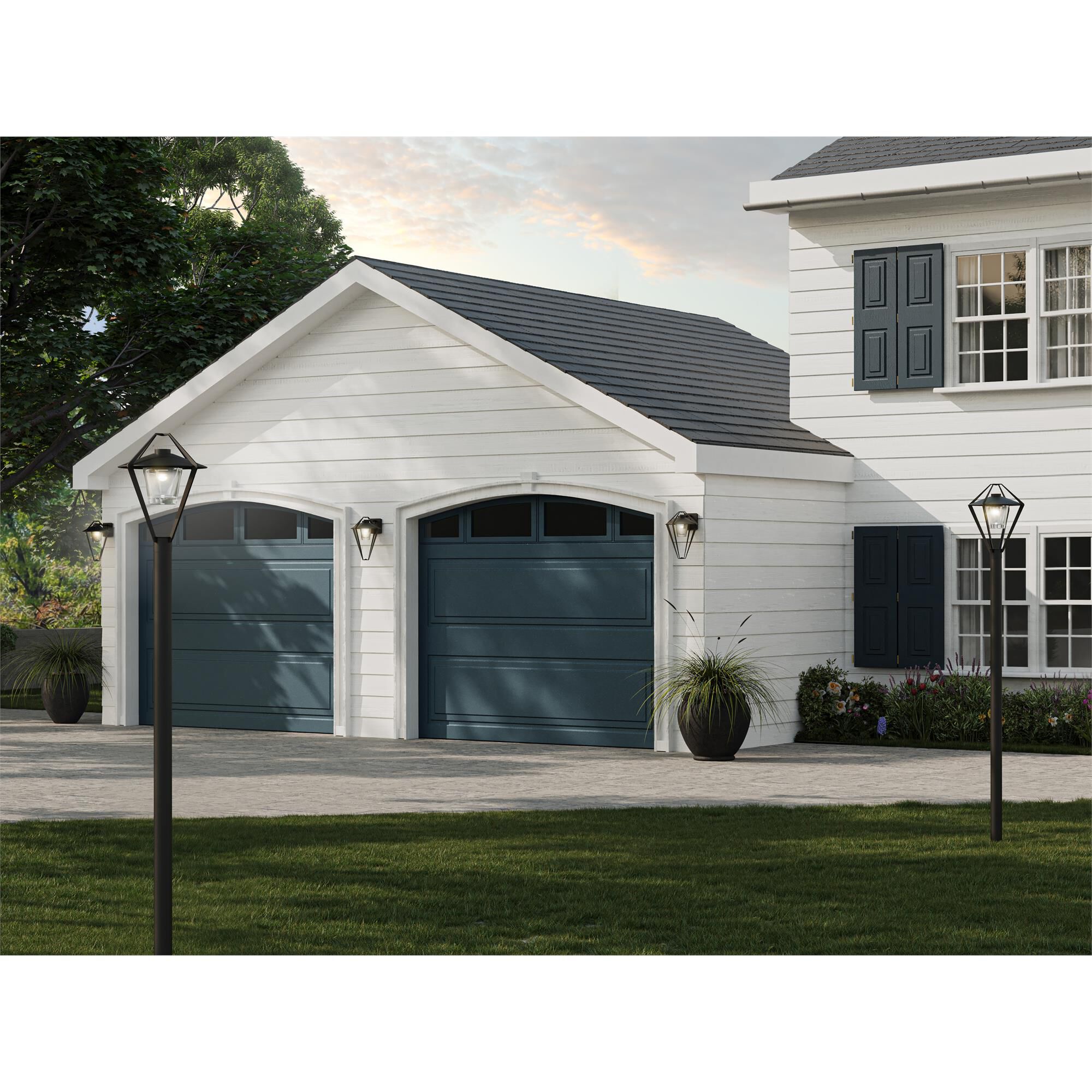 Shown in Coastal Black finish and Clear glass