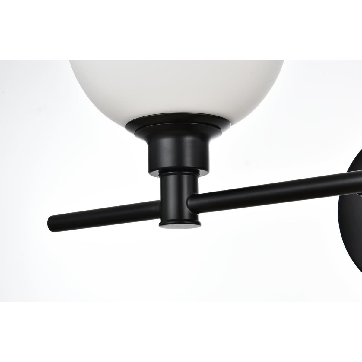 Shown in Black  finish and Frosted White glass