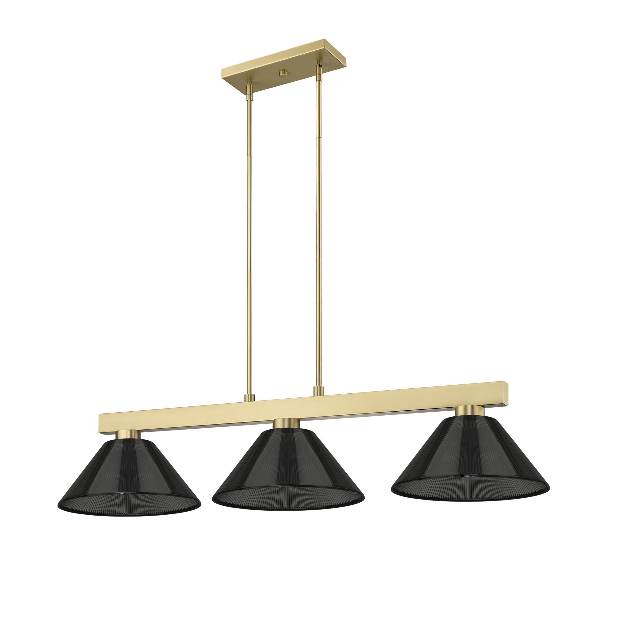 Shown in Modern Gold finish and Smoke shade