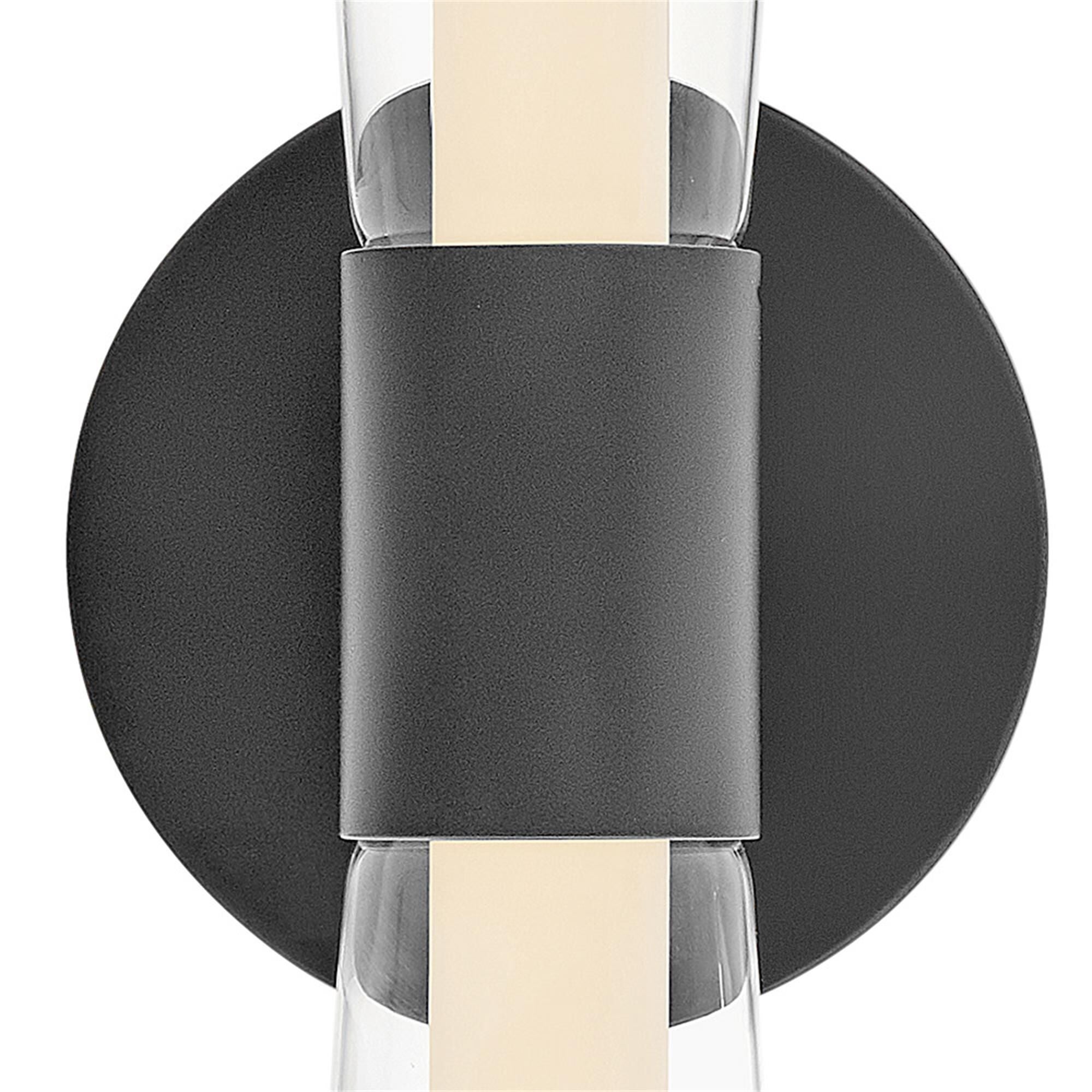 Shown in Black finish and Clear glass