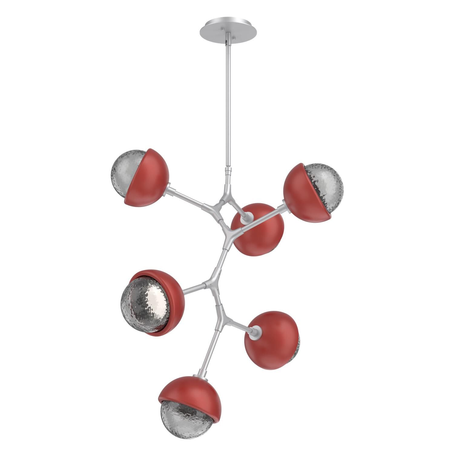 Shown in Classic Silver finish and Smoke glass and Cinnamon Red accent