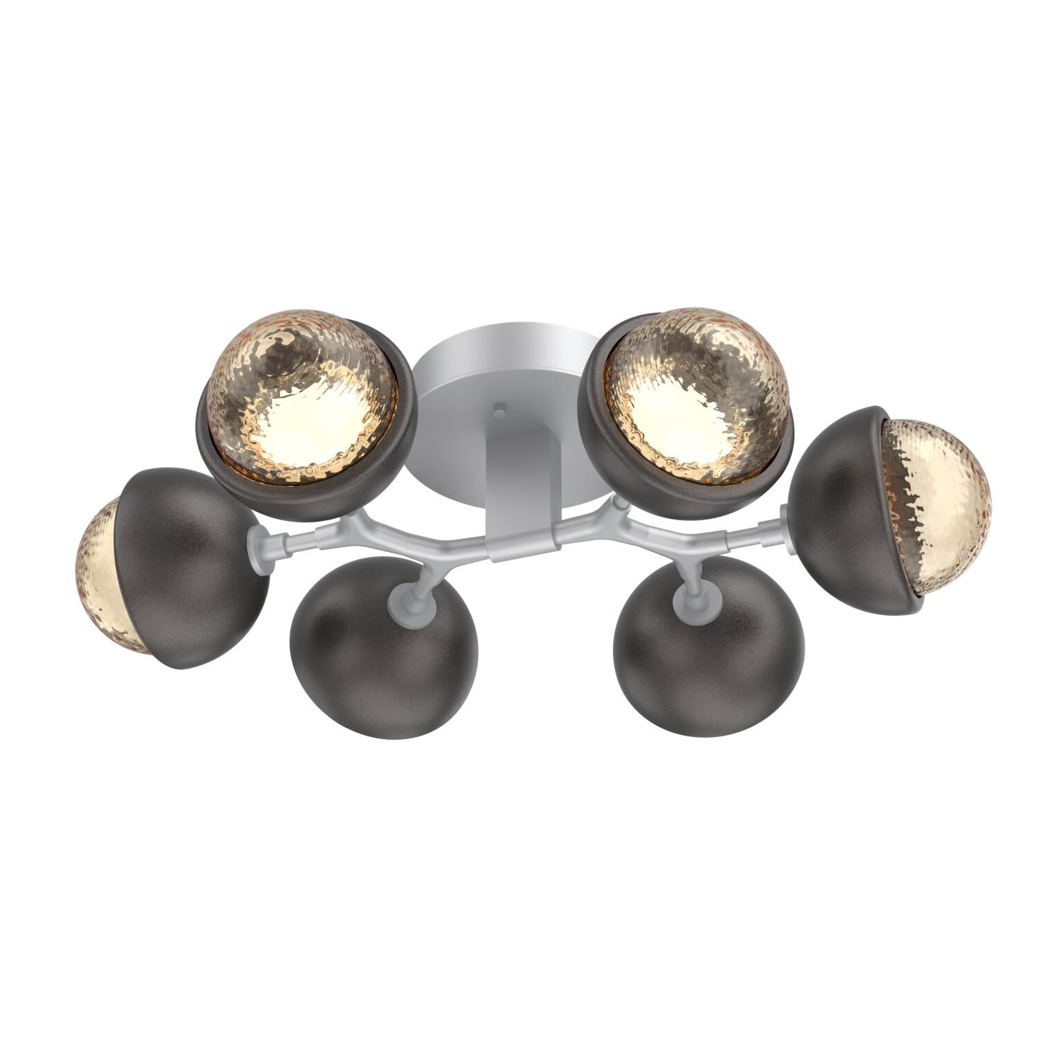 Shown in Classic Silver finish and Amber glass and Graphite accent